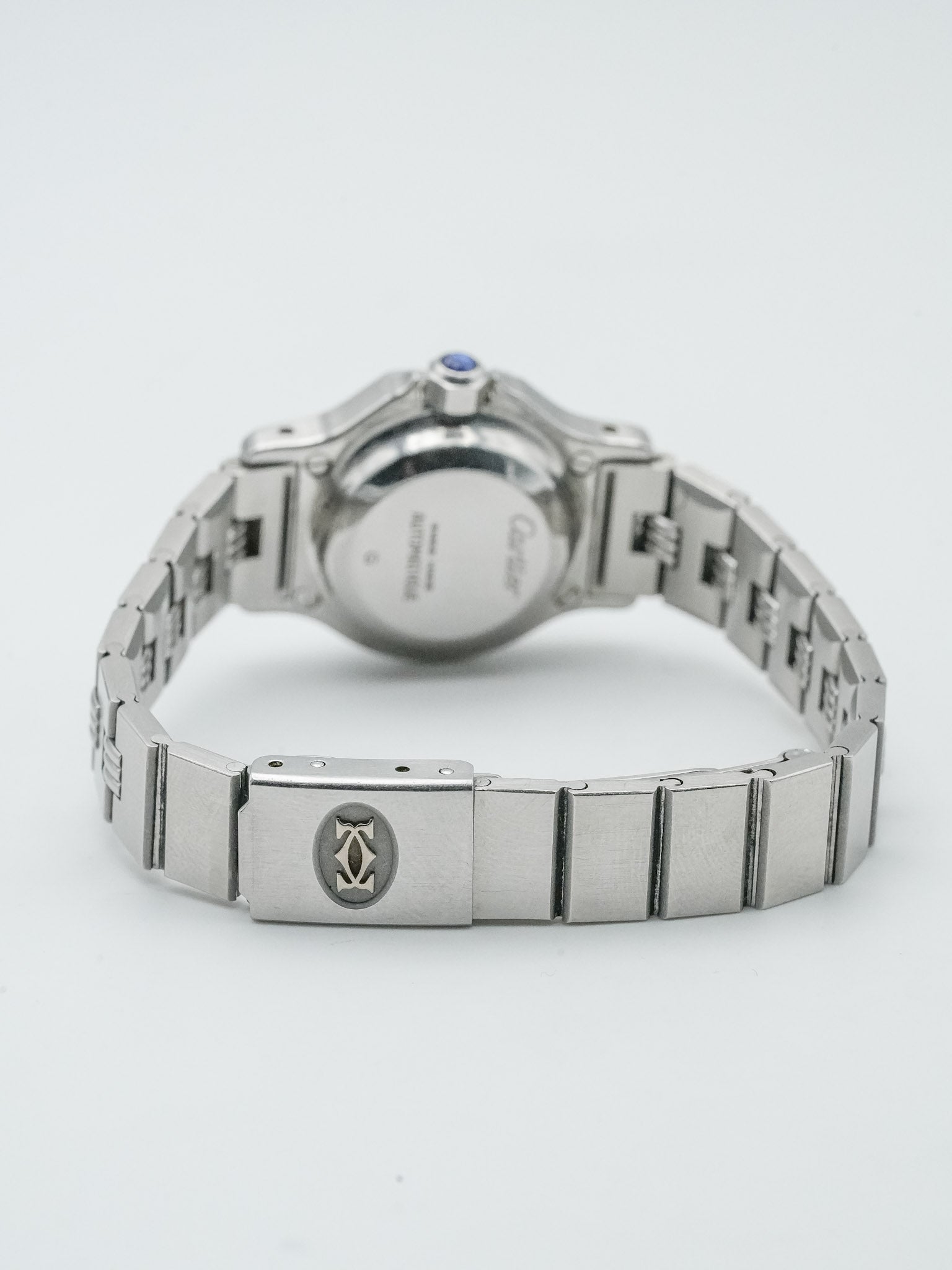 Cartier - Santos Godron Octogonale acier 24mm auto - 1980s - Atelier Victor - Vintage Shop