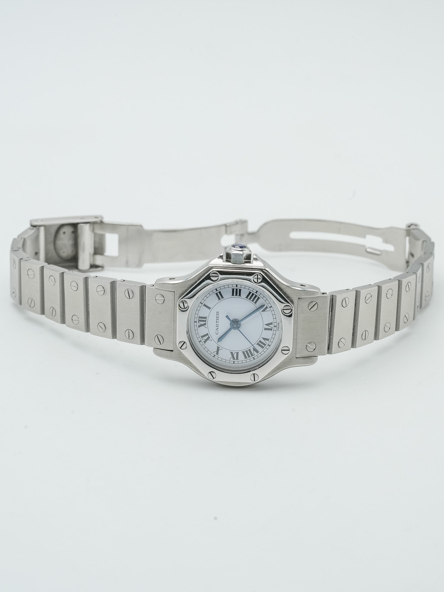 Cartier - Santos Octagon 24mm acier - 1980S - Atelier Victor Paris - Vintage Watch Shop Dubai