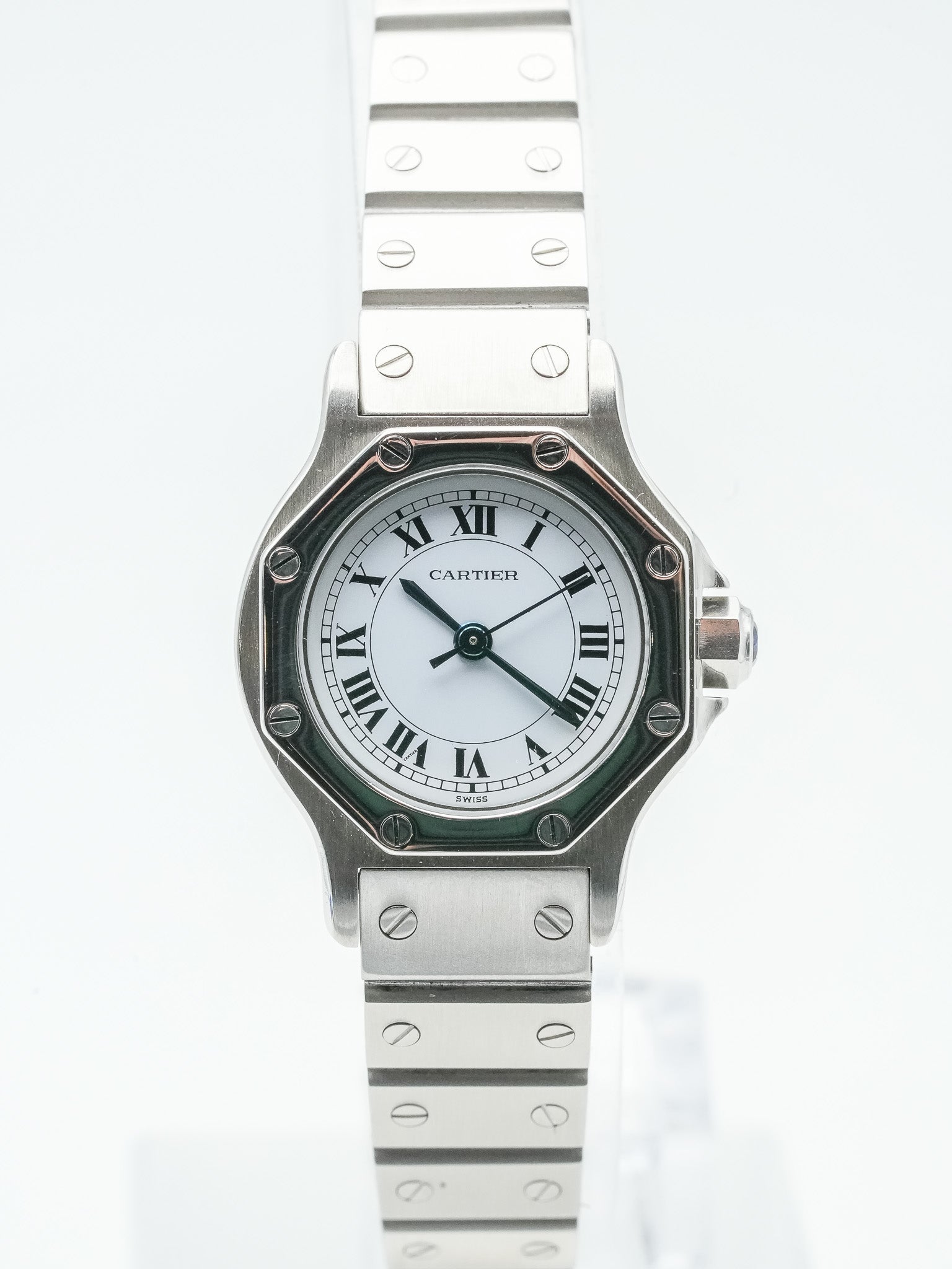 Cartier - Santos Octagon 24mm acier - 1980S - Atelier Victor Paris - Vintage Watch Shop Dubai