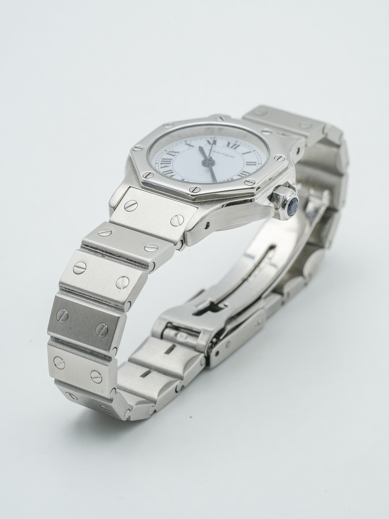 Cartier - Santos Octagon 24mm acier - 1980S - Atelier Victor Paris - Vintage Watch Shop Dubai