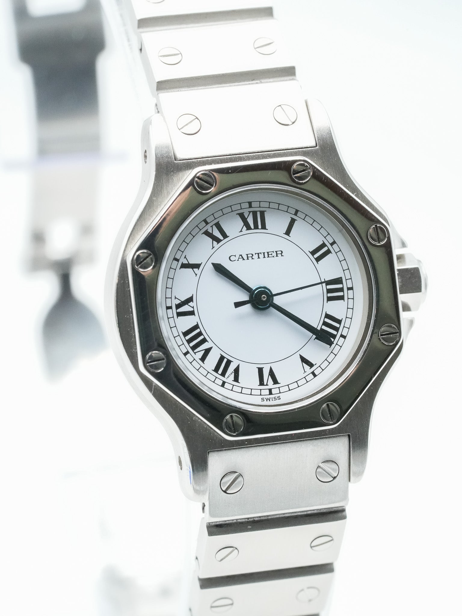Cartier - Santos Octagon 24mm acier - 1980S - Atelier Victor Paris - Vintage Watch Shop Dubai