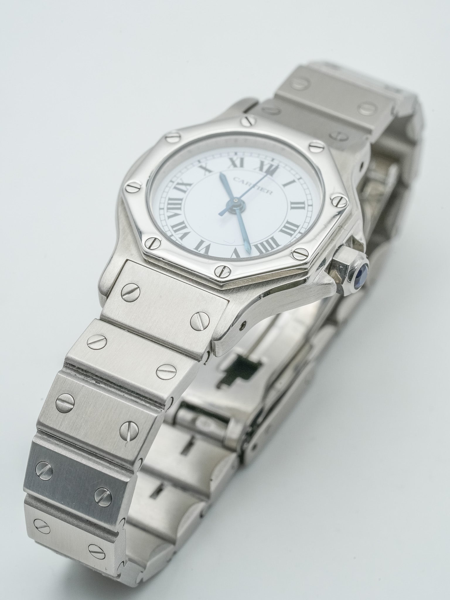 Cartier - Santos Octagon 24mm acier - 1980S - Atelier Victor Paris - Vintage Watch Shop Dubai
