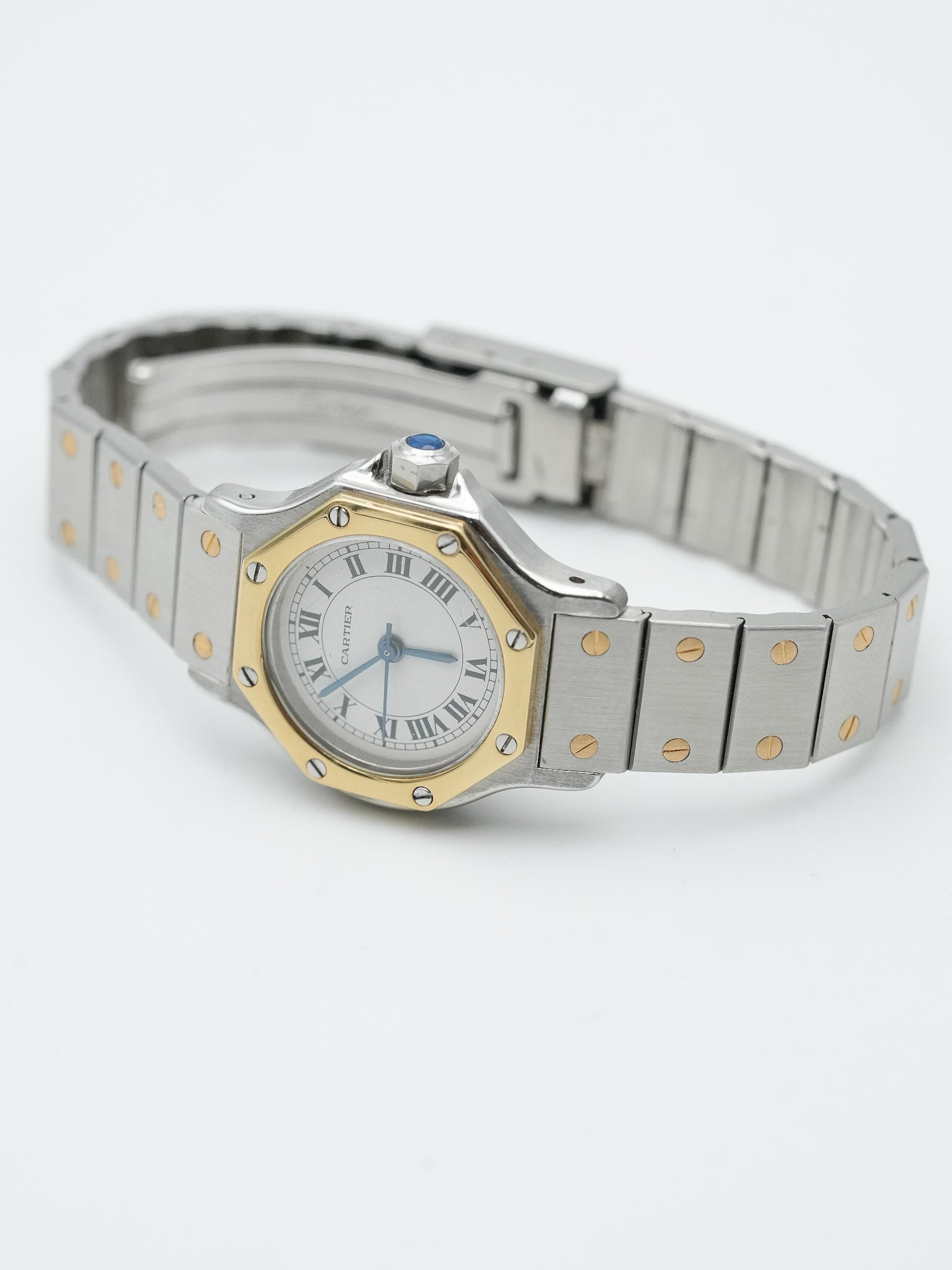 Cartier - Santos Octogonale 24mm auto acier or - 1980s - Atelier Victor Paris - Vintage Watch Shop Dubai