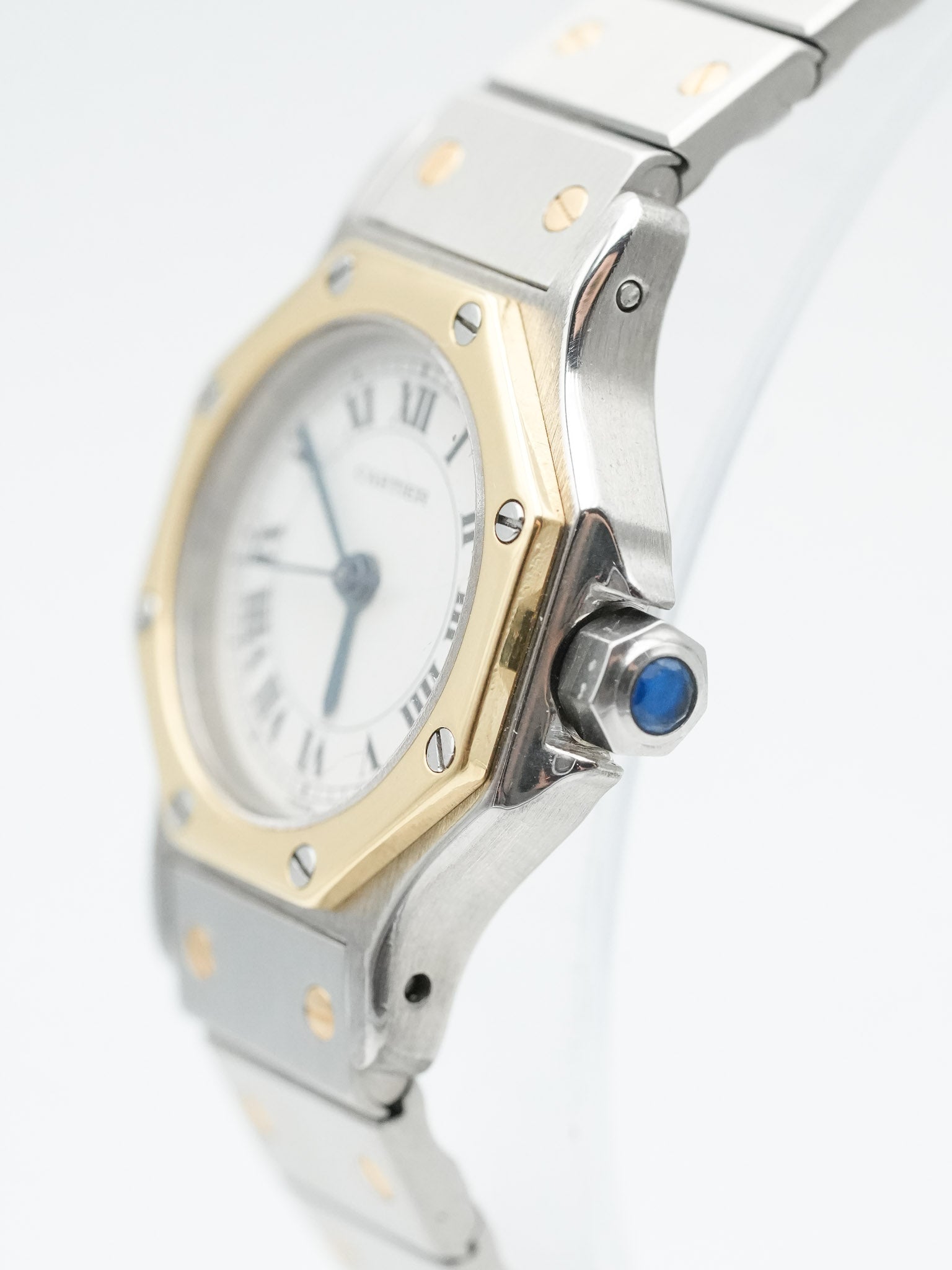 Cartier - Santos Octogonale 24mm auto acier or - 1980s - Atelier Victor Paris - Vintage Watch Shop Dubai