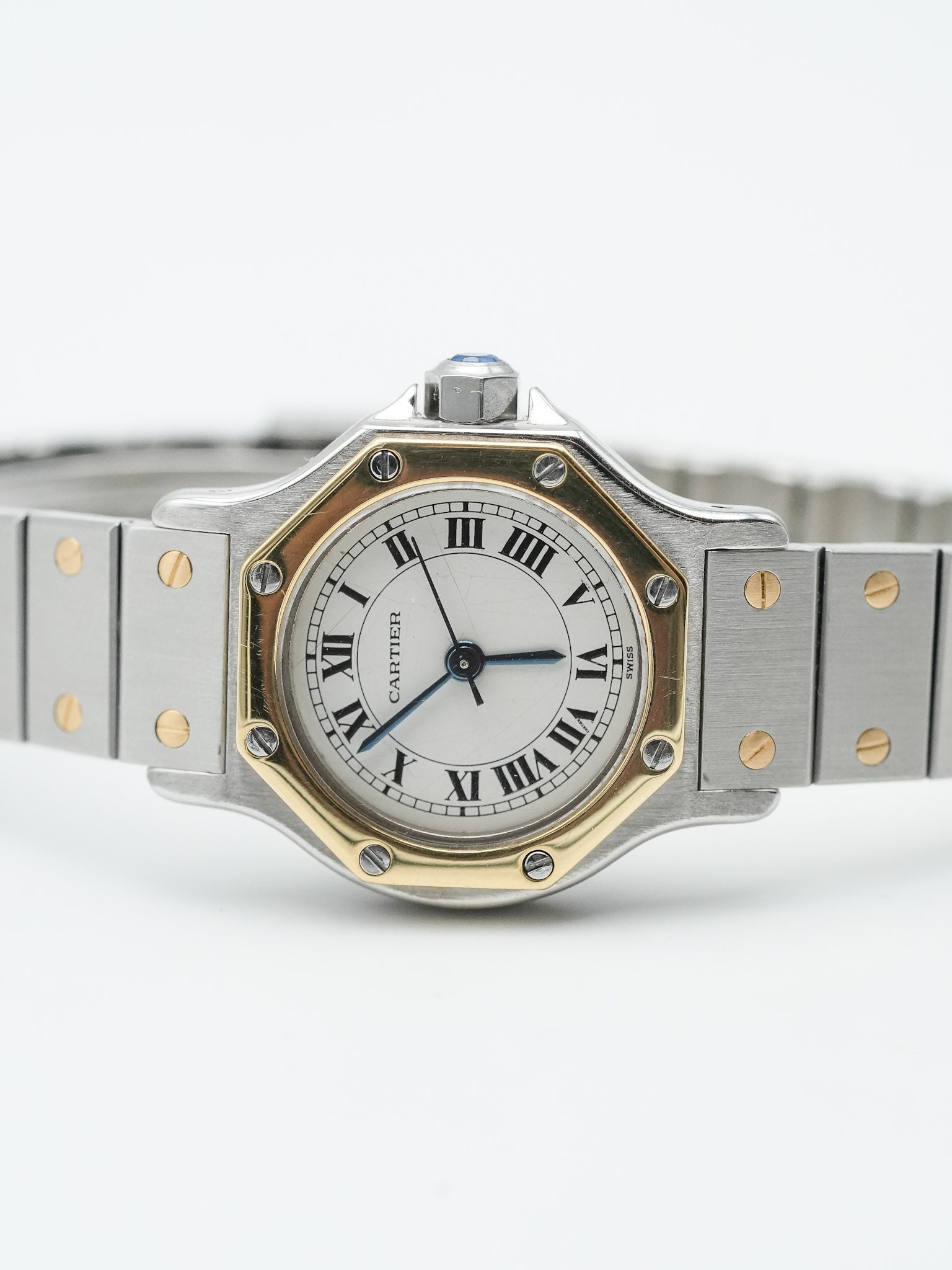Cartier - Santos Octogonale 24mm auto acier or - 1980s - Atelier Victor Paris - Vintage Watch Shop Dubai