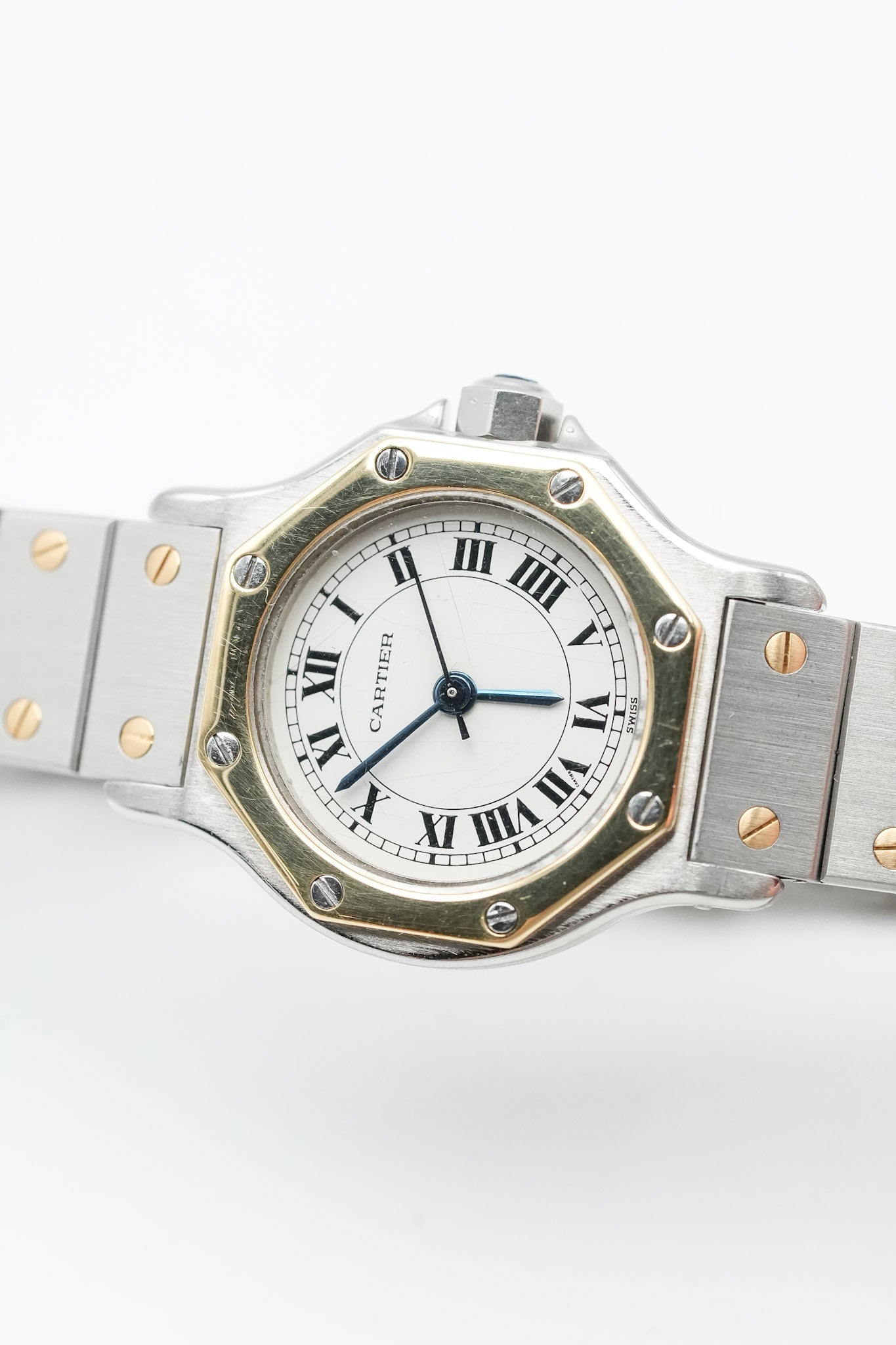Cartier - Santos Octogonale 24mm auto acier or - 1980s - Atelier Victor Paris - Vintage Watch Shop Dubai
