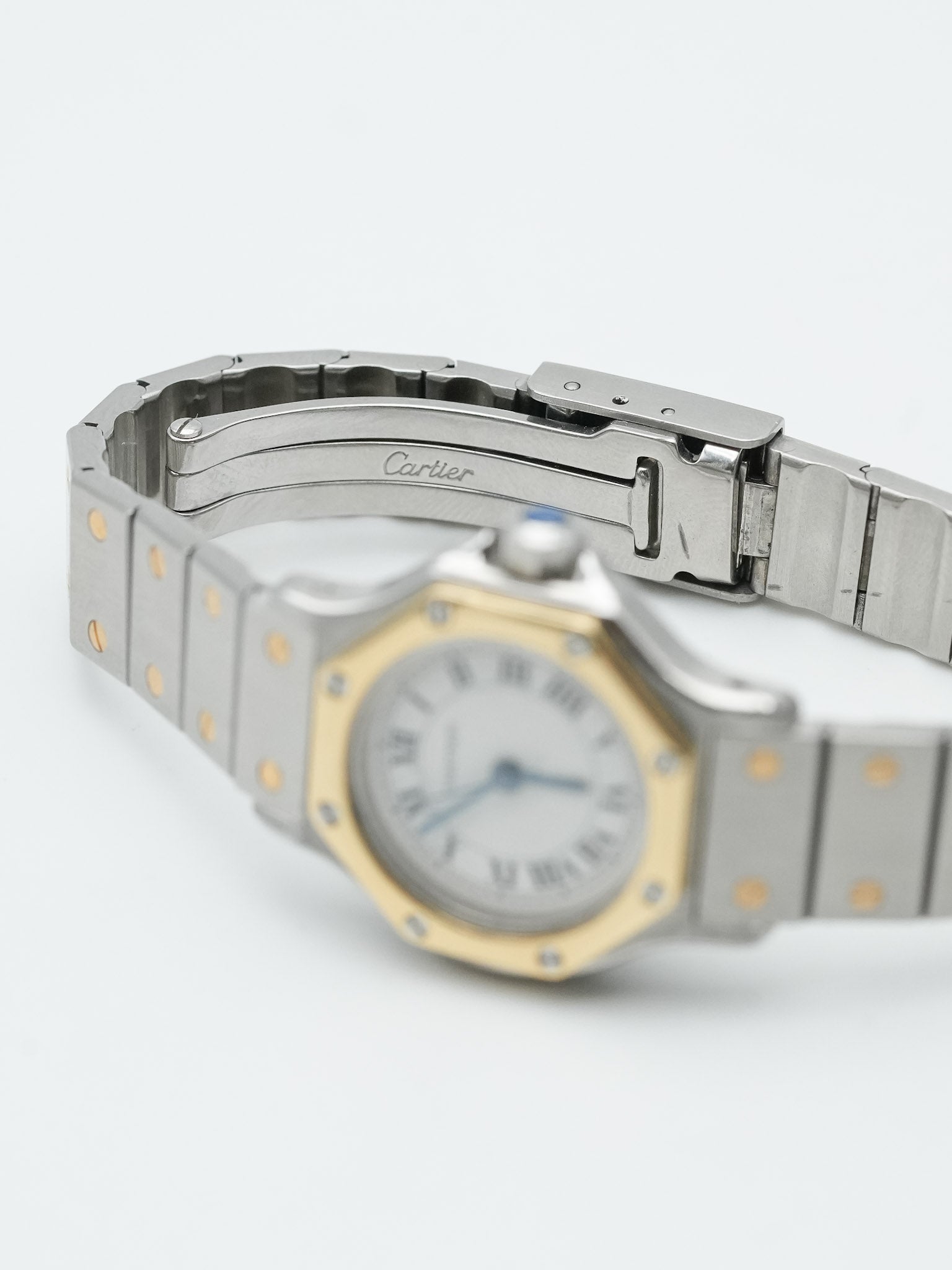 Cartier - Santos Octogonale 24mm auto acier or - 1980s - Atelier Victor Paris - Vintage Watch Shop Dubai