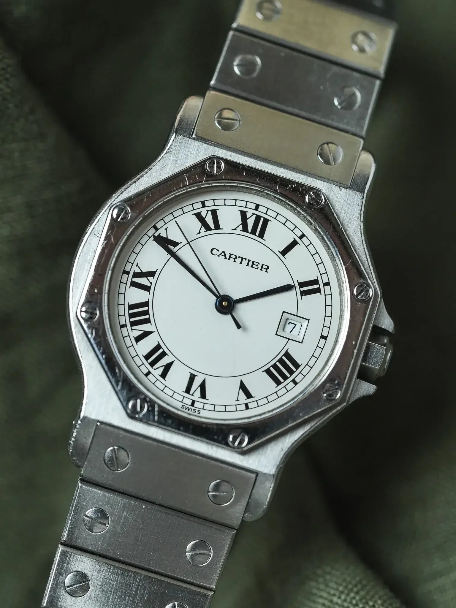 Cartier - Santos Octogonale 2965 Acier Automatique 29mm - Boite & Papier - 1980s - Atelier Victor