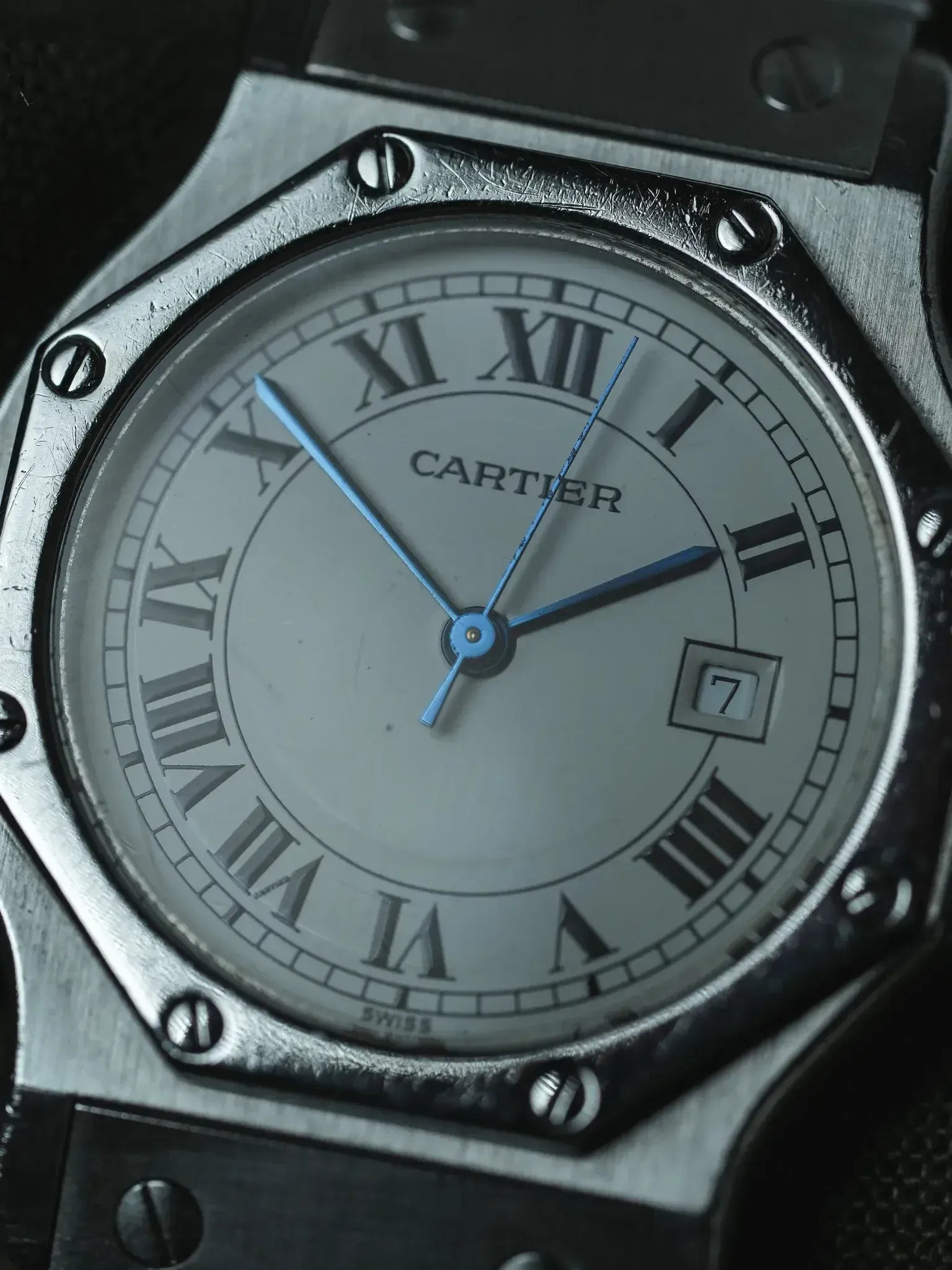 Cartier - Santos Octogonale 2965 Acier Automatique 29mm - Boite & Papier - 1980s - Atelier Victor