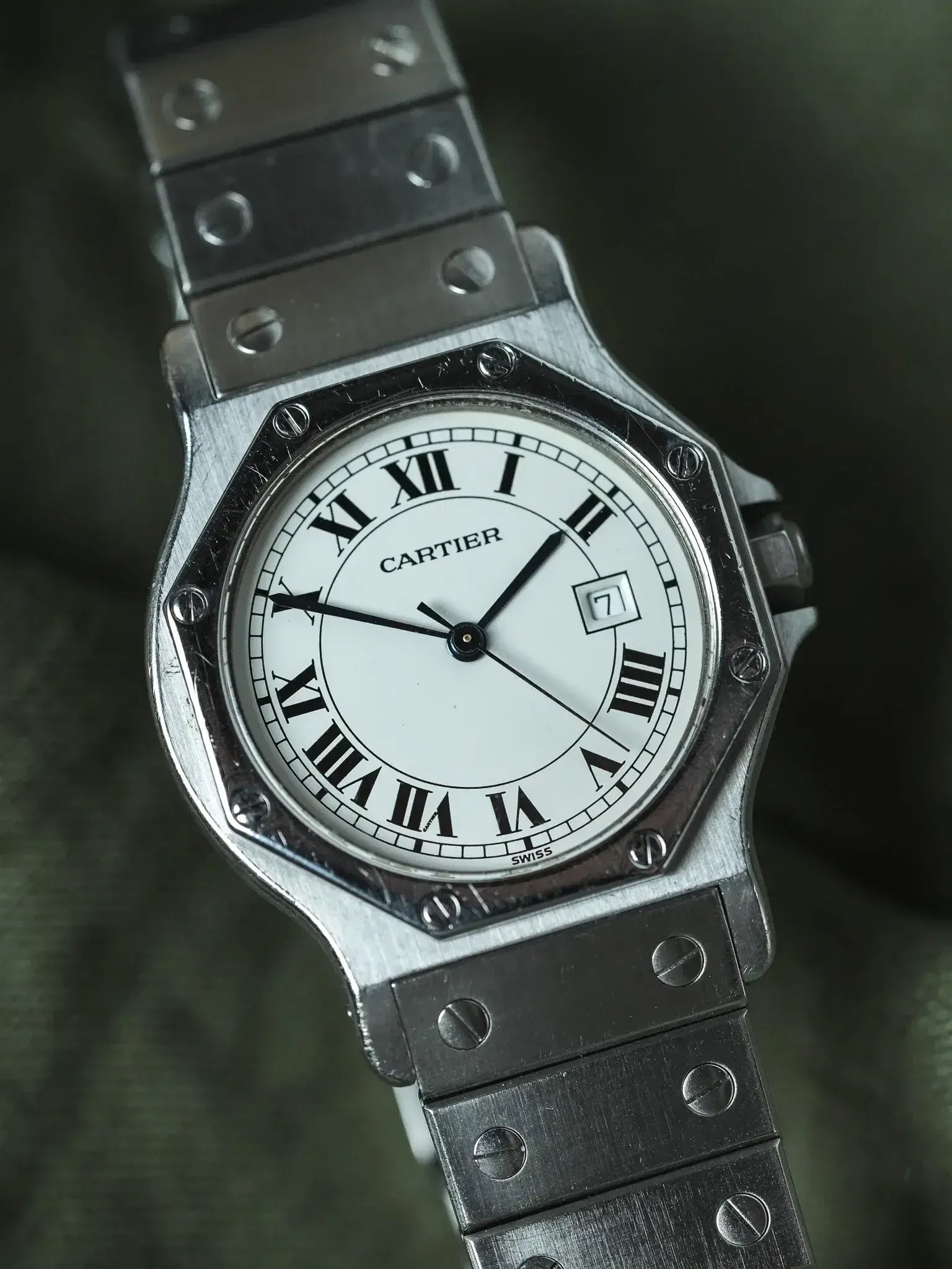 Cartier - Santos Octogonale 2965 Acier Automatique 29mm - Boite & Papier - 1980s - Atelier Victor