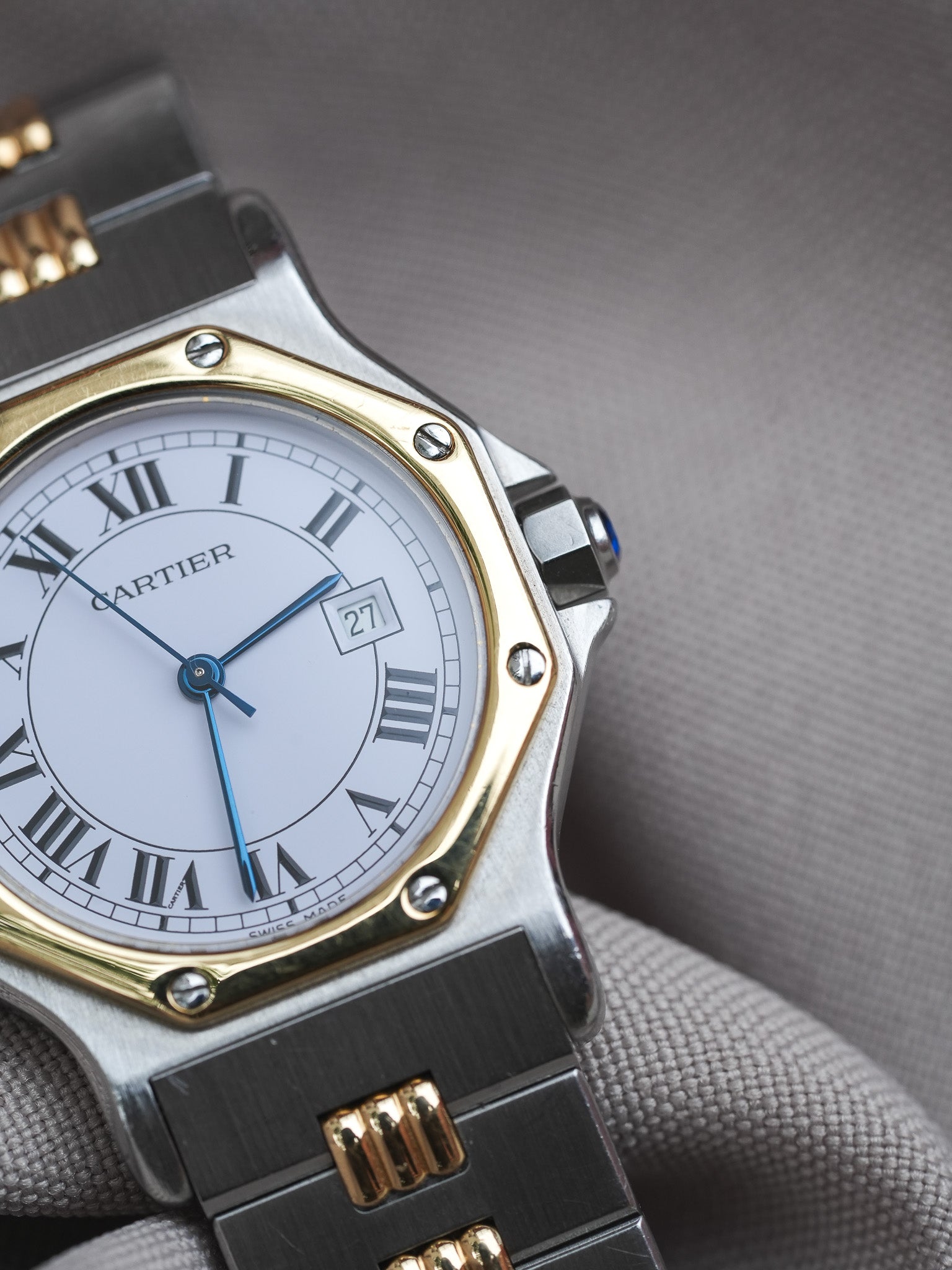 Cartier - Santos Octogonale 2965 Godron Automatique 29mm - 1990s - Atelier Victor - Vintage Shop
