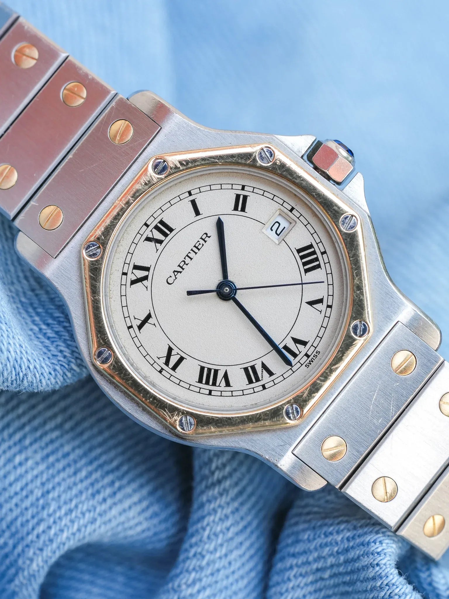 Cartier - Santos Octogonale 29mm Acier Or Quartz - Boite & Documentation - 1990s - Atelier Victor