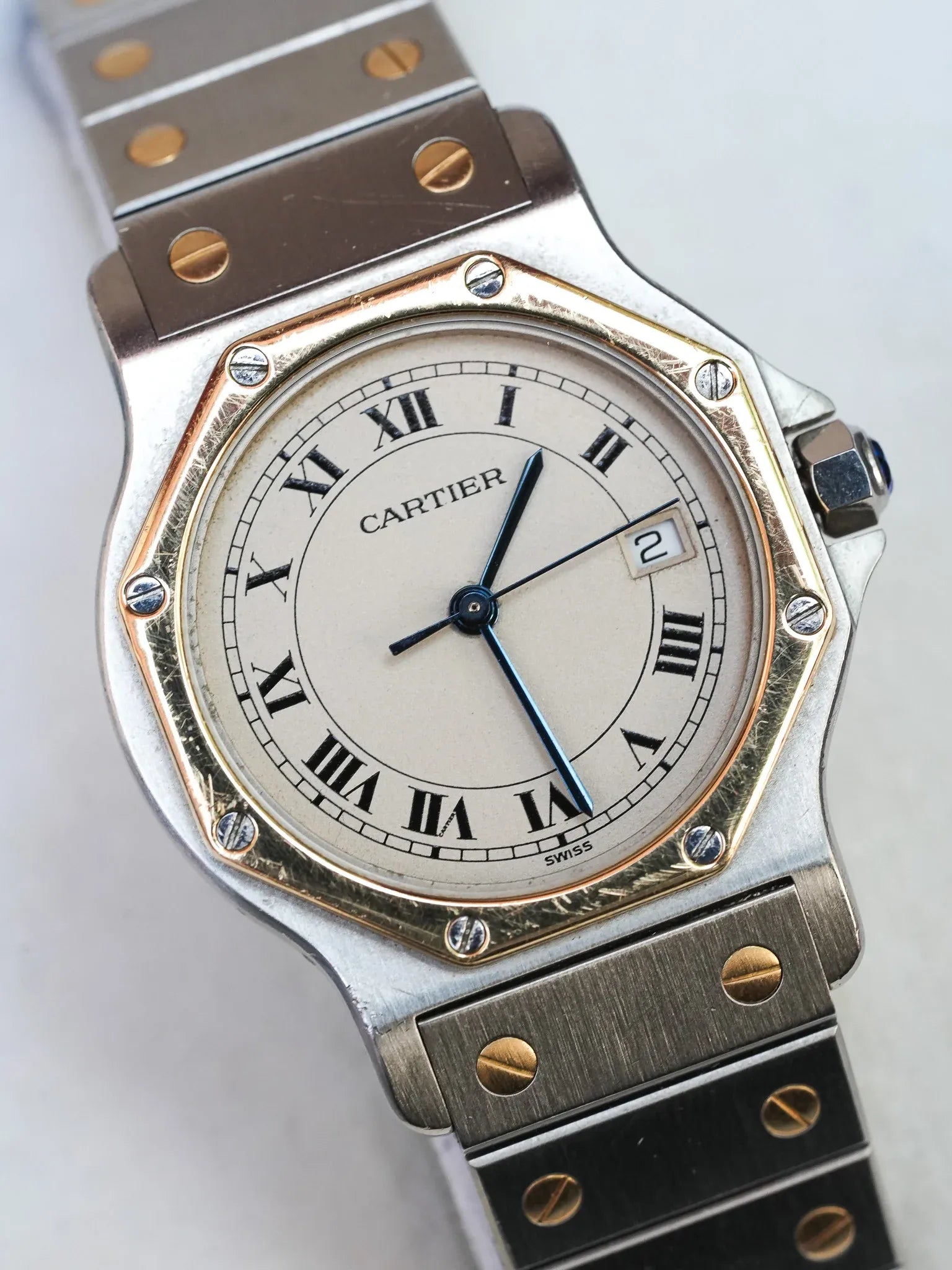 Cartier - Santos Octogonale 29mm Acier Or Quartz - Boite & Documentation - 1990s - Atelier Victor