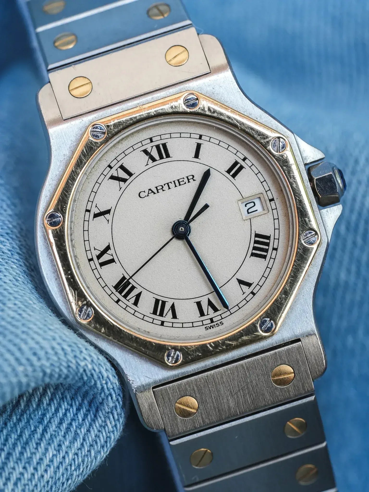 Cartier - Santos Octogonale 29mm Acier Or Quartz - Boite & Documentation - 1990s - Atelier Victor