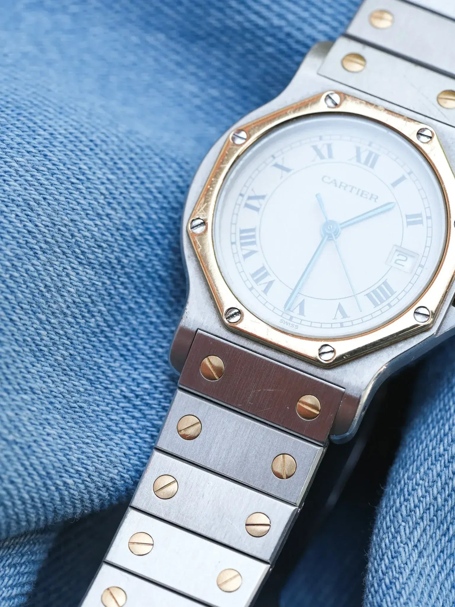 Cartier - Santos Octogonale 29mm Acier Or Quartz - Boite & Documentation - 1990s - Atelier Victor