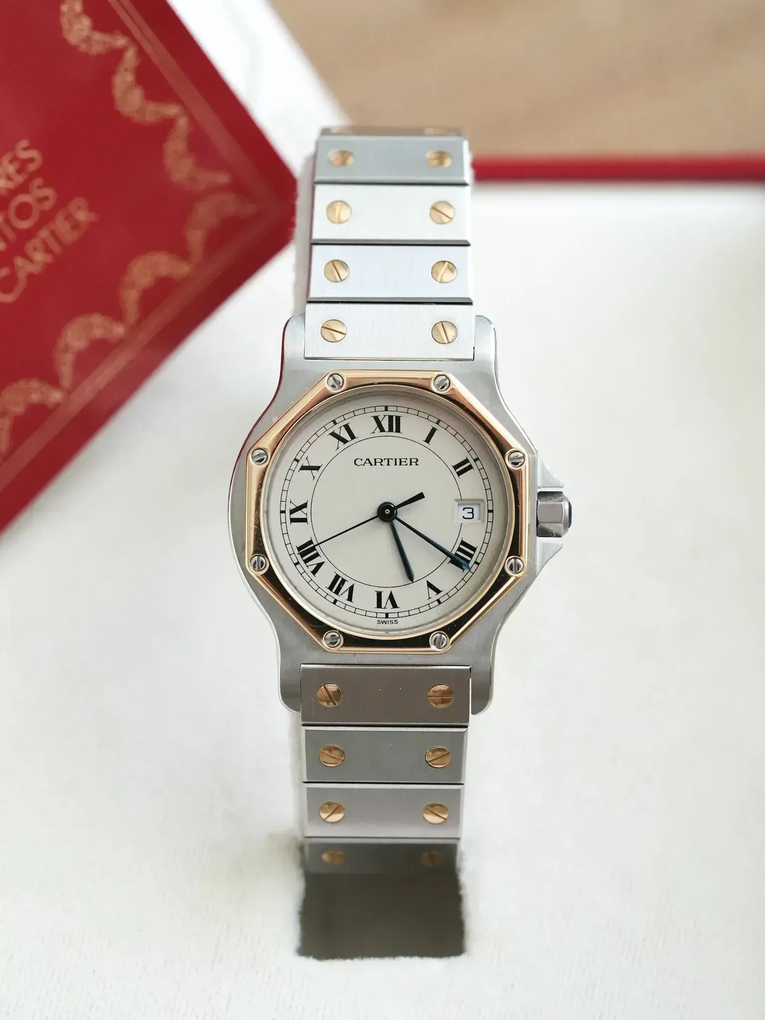 Cartier - Santos Octogonale 29mm Acier Or Quartz - Boite & Papier - 1989 - Atelier Victor