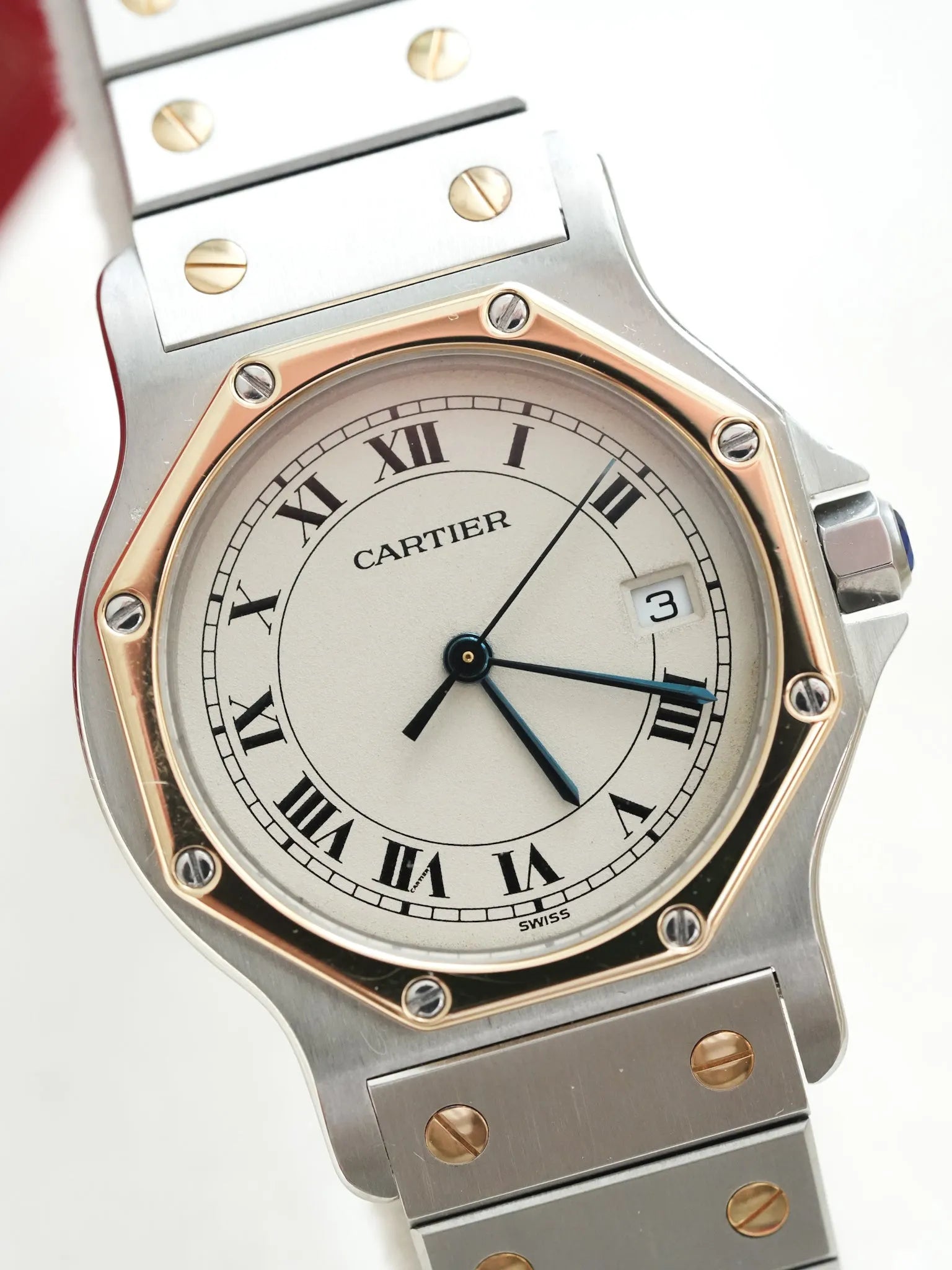 Cartier - Santos Octogonale 29mm Acier Or Quartz - Boite & Papier - 1989 - Atelier Victor Paris - Vintage Watch Shop Dubai