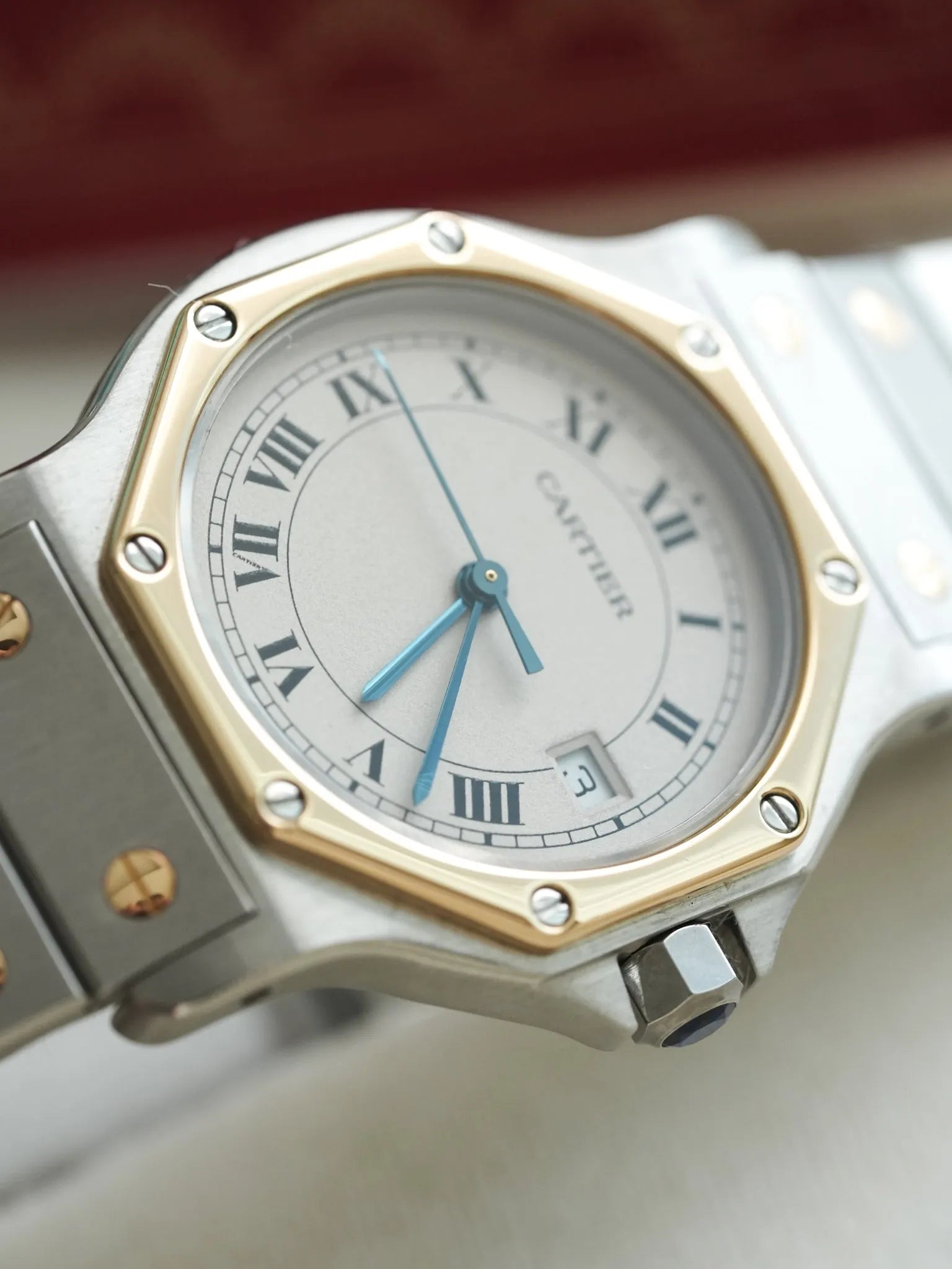 Cartier - Santos Octogonale 29mm Acier Or Quartz - Boite & Papier - 1989 - Atelier Victor Paris - Vintage Watch Shop Dubai