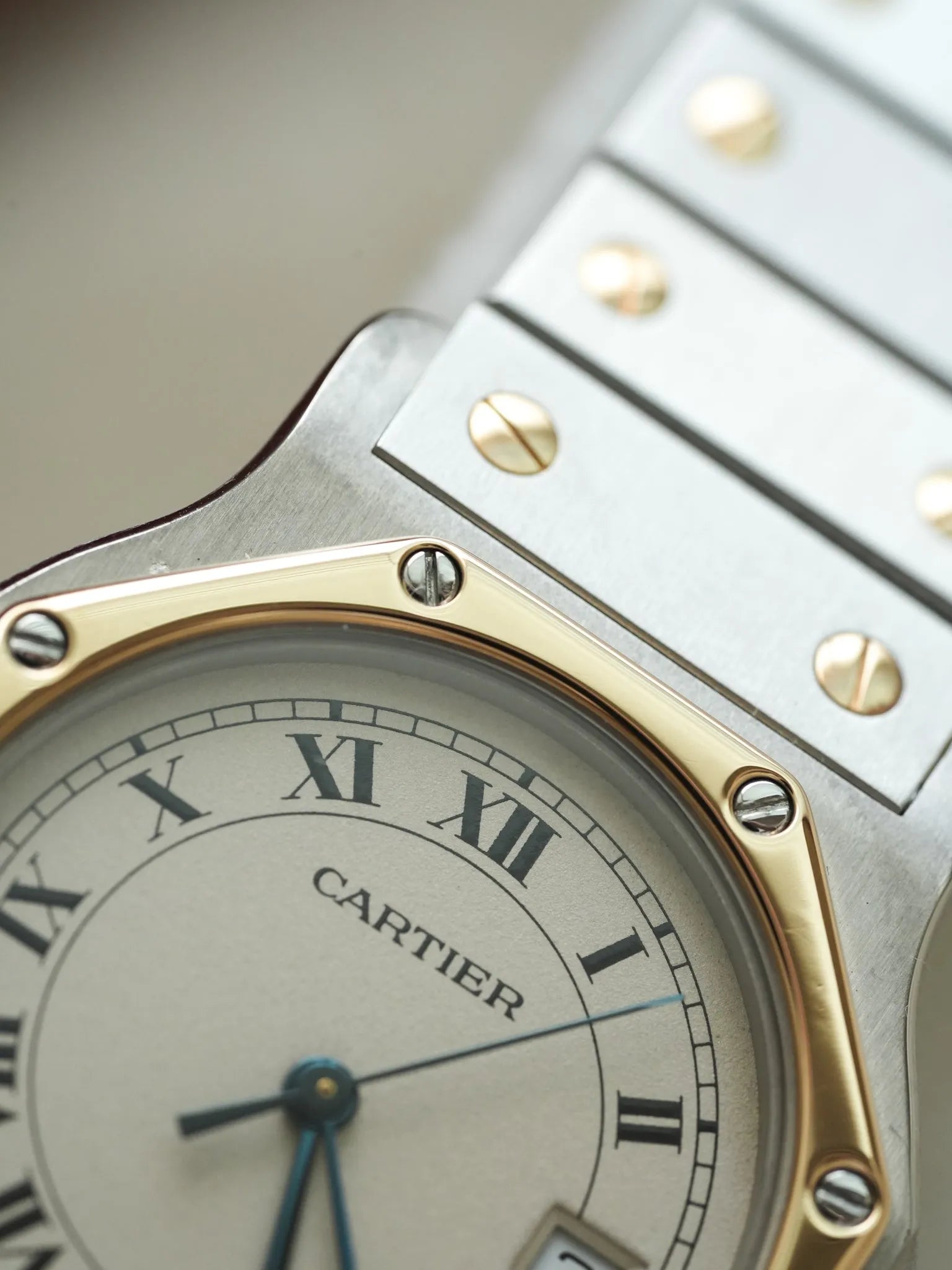 Cartier - Santos Octogonale 29mm Acier Or Quartz - Boite & Papier - 1989 - Atelier Victor Paris - Vintage Watch Shop Dubai