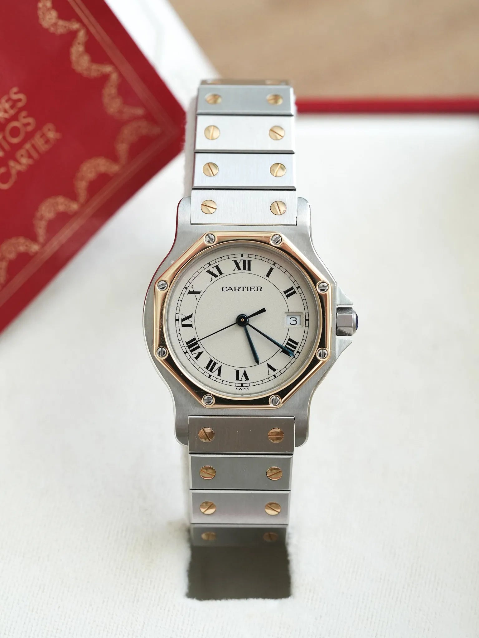 Cartier - Santos Octogonale 29mm Acier Or Quartz - Boite & Papier - 1989 - Atelier Victor Paris - Vintage Watch Shop Dubai