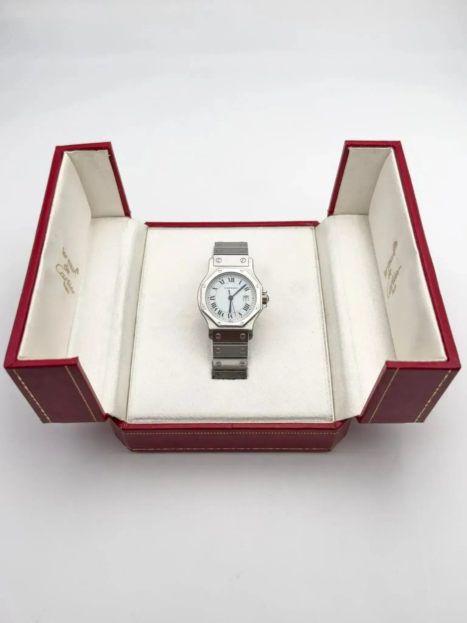 Cartier - Santos Octogonale Acier 30mm Large automatique - boite - 1980s - Atelier Victor