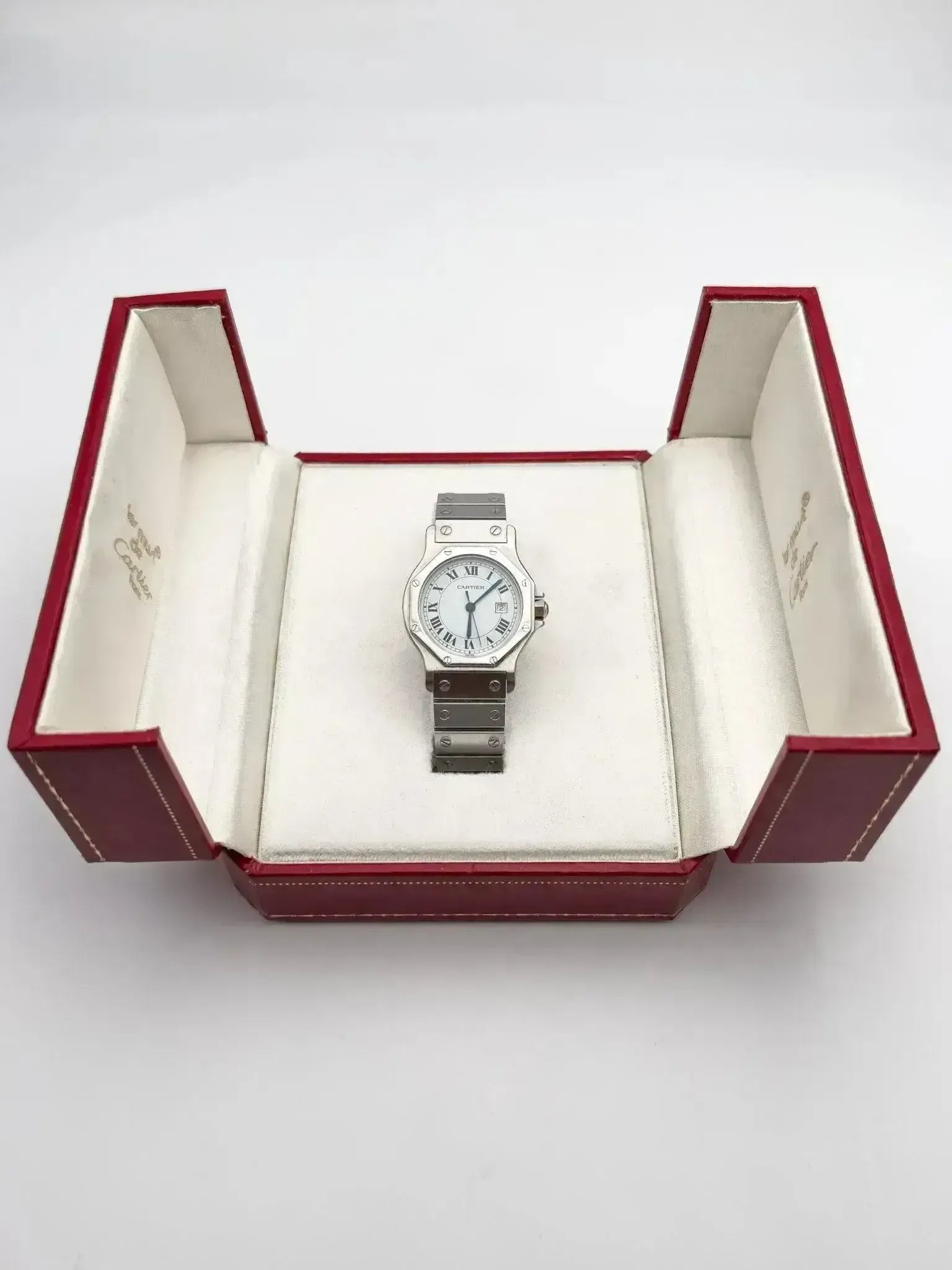 Cartier - Santos Octogonale Acier 30mm Large automatique - boite - 1980s - Atelier Victor