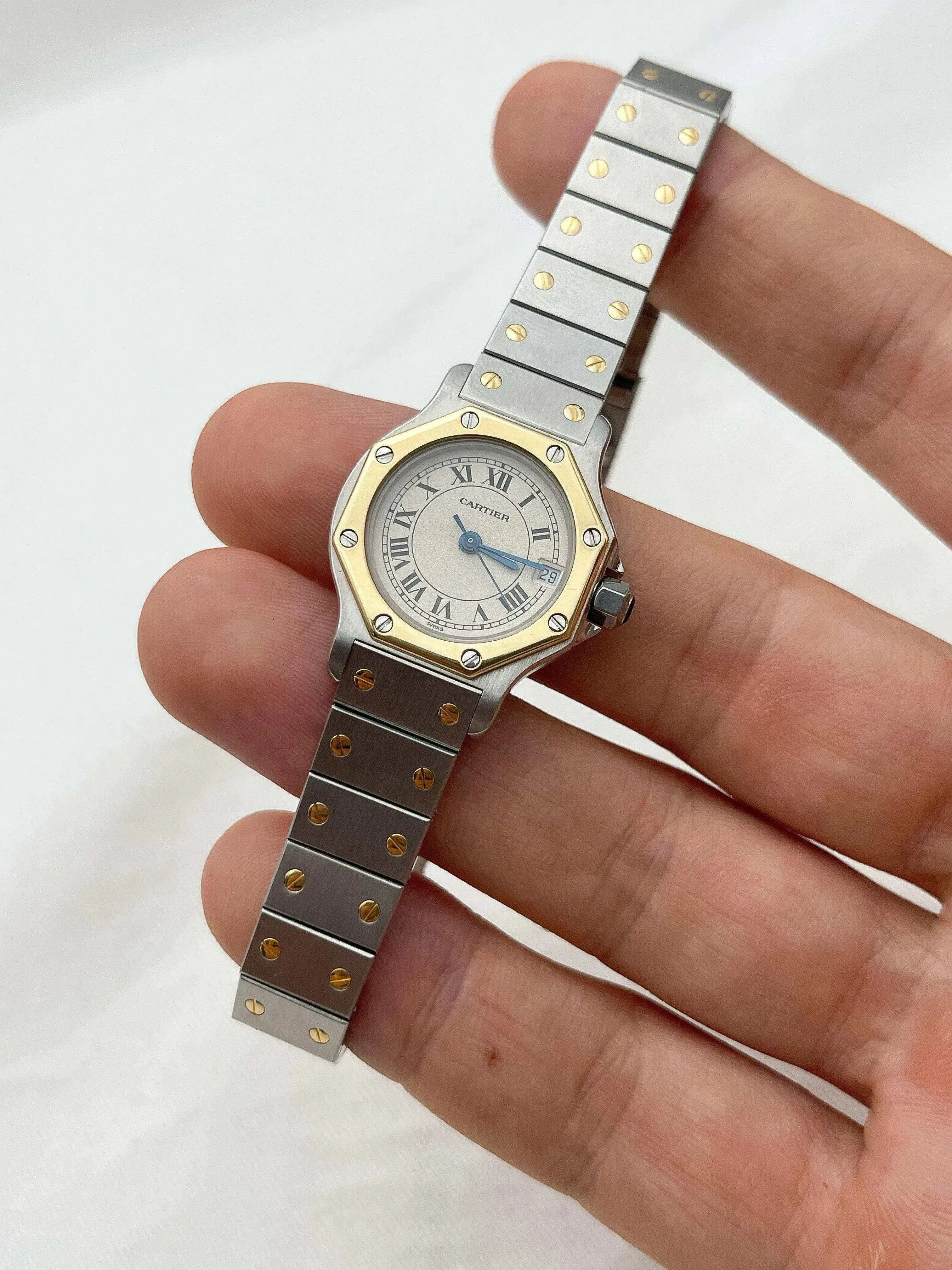 Cartier - SANTOS octogonale acier or 24mm 1879 - 1990s - Atelier Victor