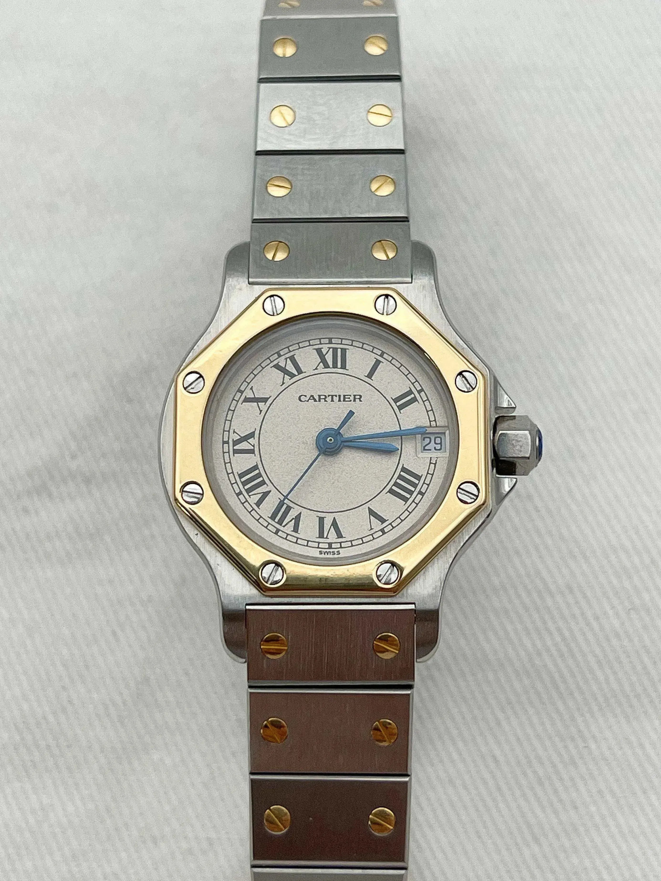 Cartier - SANTOS octogonale acier or 24mm 1879 - 1990s - Atelier Victor