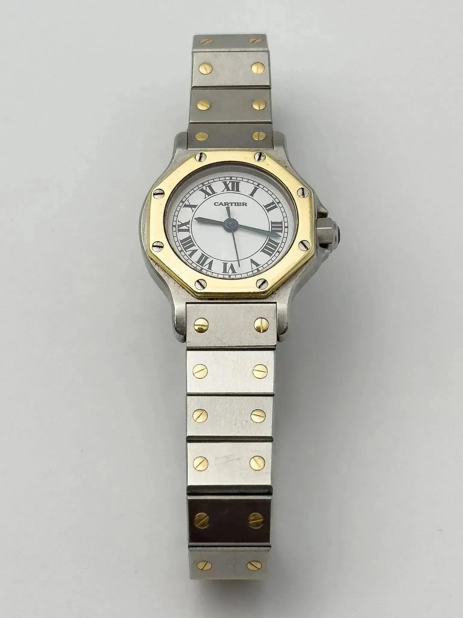 Cartier - Santos Octogonale Acier Or 24mm - 1980s - Atelier Victor - Vintage Shop