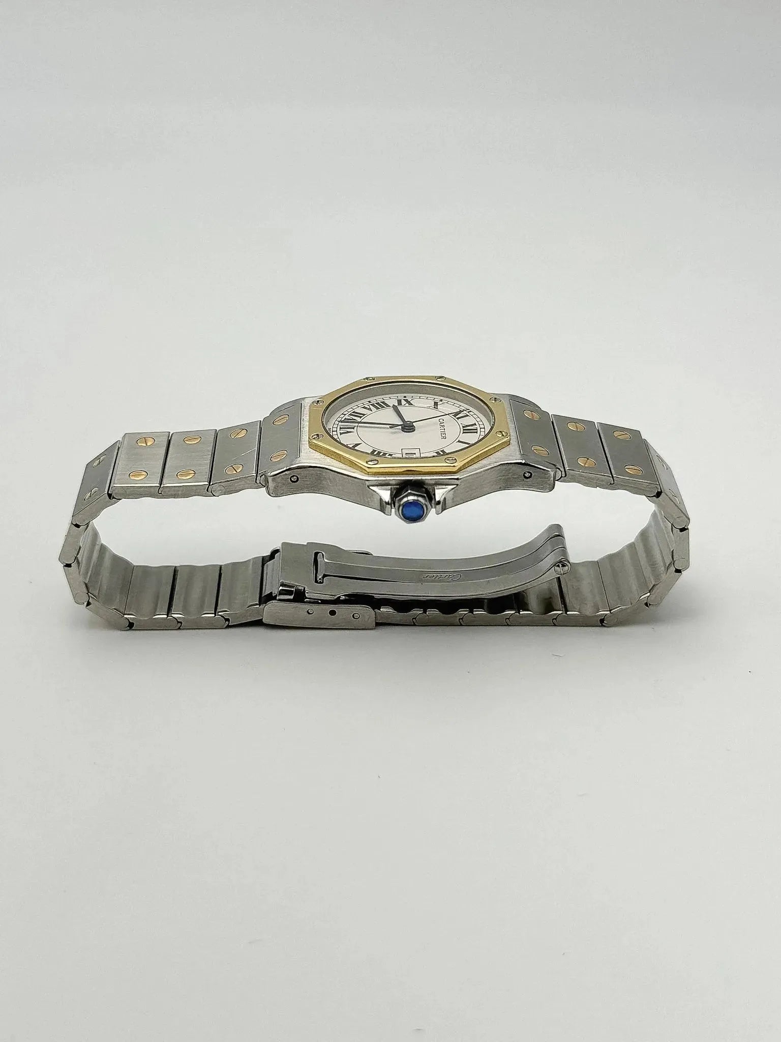Cartier - Santos Octogonale Automatique acier or - 1990S - Atelier Victor Paris - Vintage Watch Shop Dubai