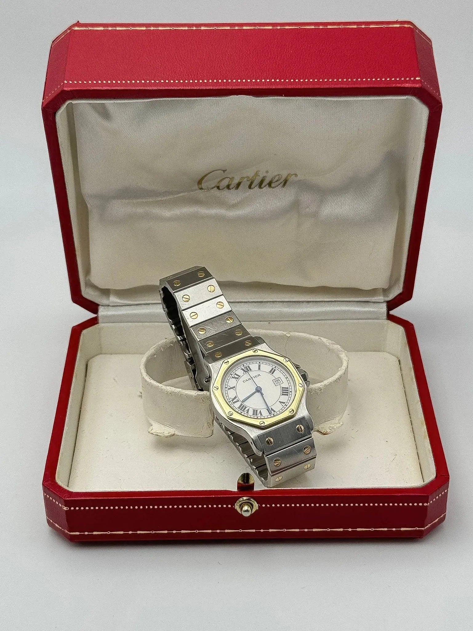 Cartier - Santos Octogonale Automatique acier or - 1990S - Atelier Victor Paris - Vintage Watch Shop Dubai