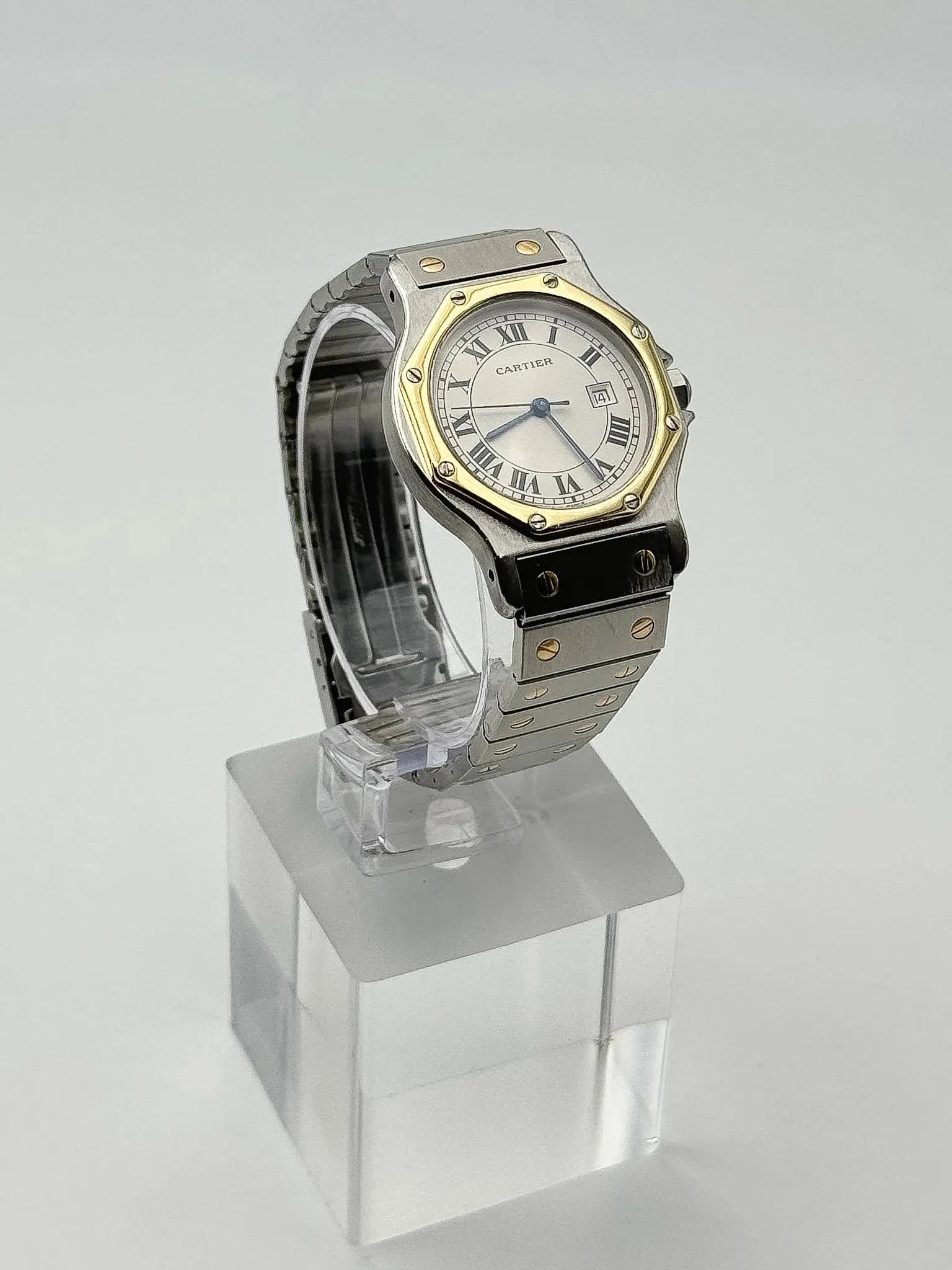 Cartier - Santos Octogonale Automatique acier or - 1990S - Atelier Victor Paris - Vintage Watch Shop Dubai