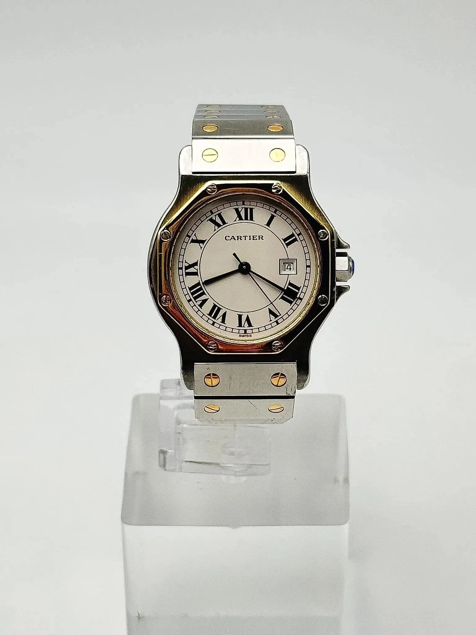 Cartier - Santos Octogonale Automatique acier or - 1990S - Atelier Victor Paris - Vintage Watch Shop Dubai