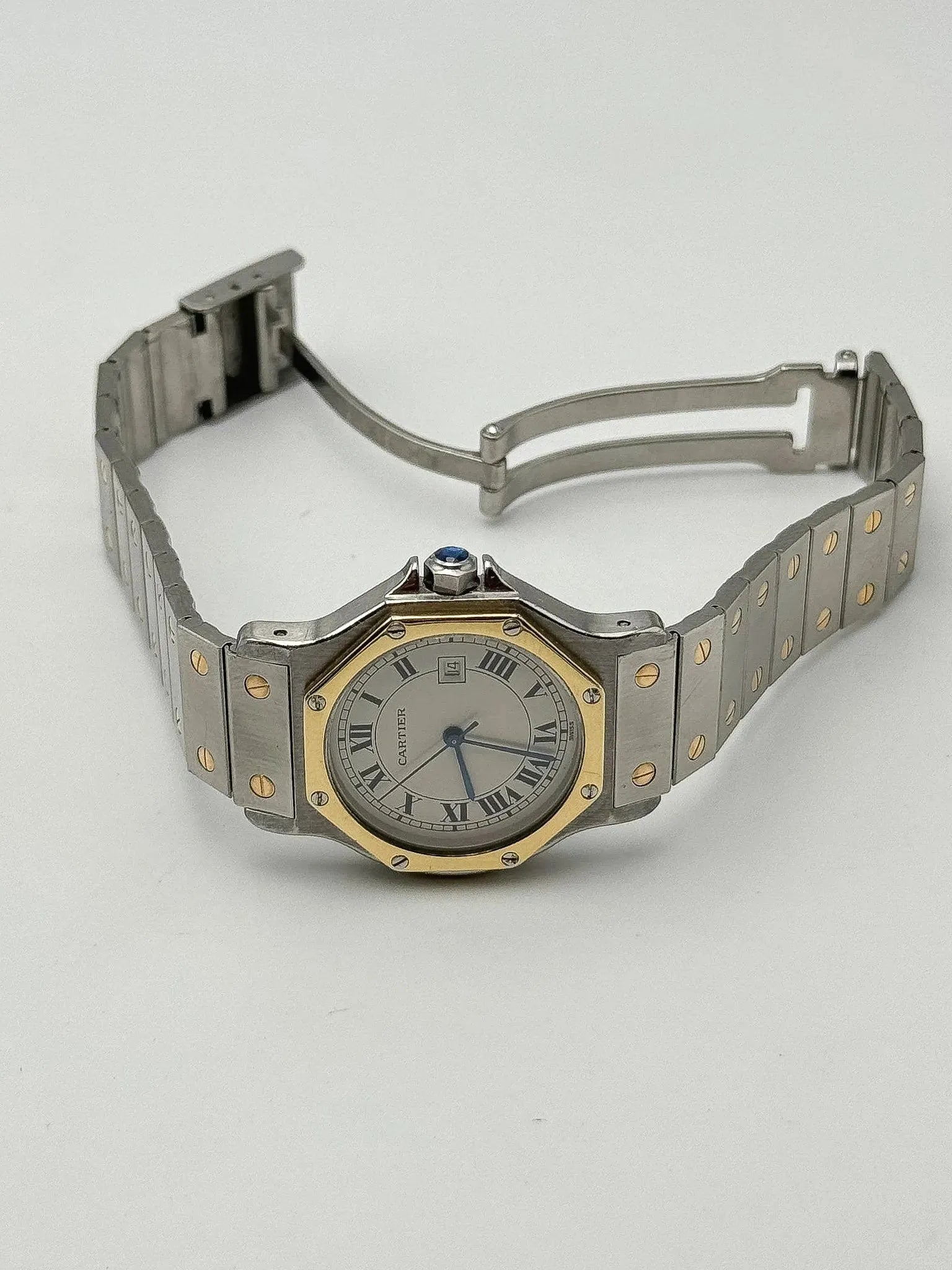 Cartier - Santos Octogonale Automatique acier or - 1990S - Atelier Victor Paris - Vintage Watch Shop Dubai