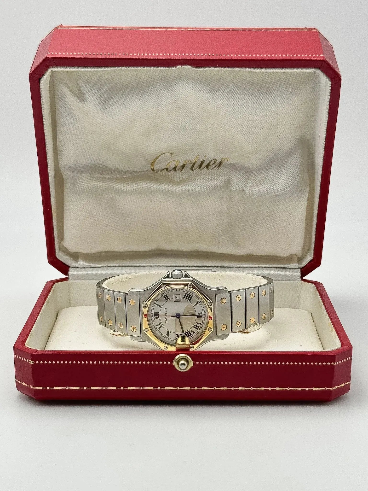 Cartier - Santos Octogonale Automatique acier or - 1990S - Atelier Victor Paris - Vintage Watch Shop Dubai