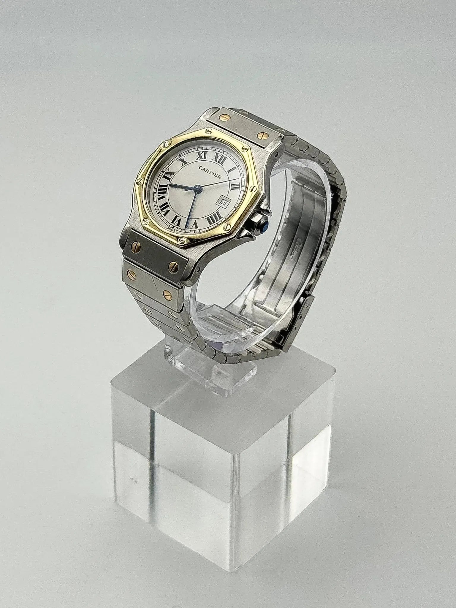 Cartier - Santos Octogonale Automatique acier or - 1990S - Atelier Victor Paris - Vintage Watch Shop Dubai