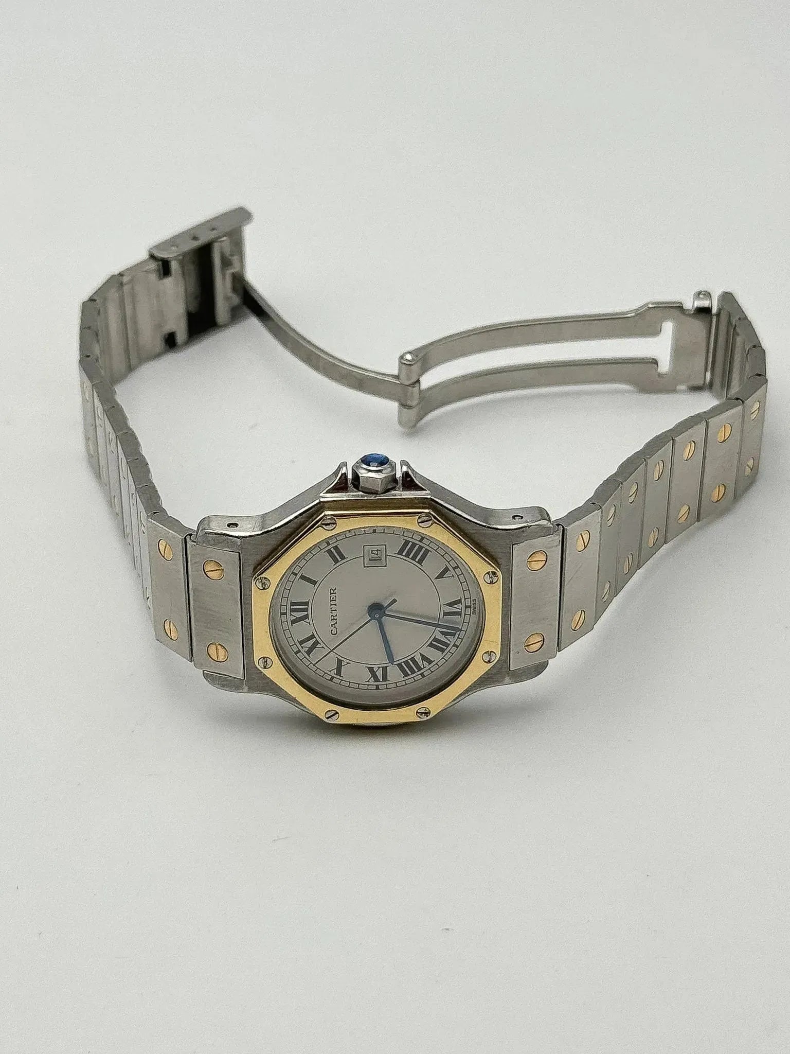 Cartier - Santos Octogonale Automatique acier or - 1990S - Atelier Victor - Vintage Shop