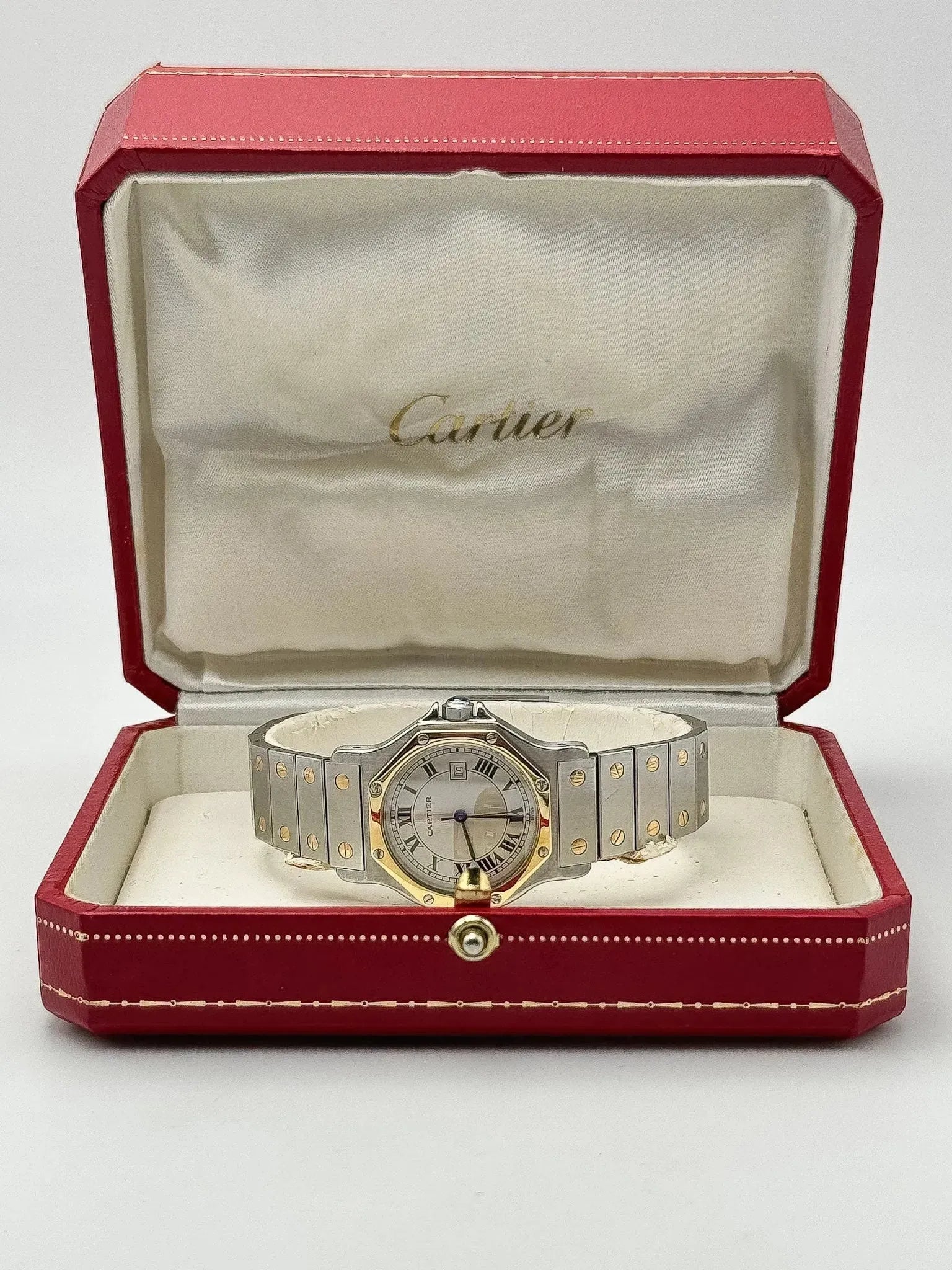 Cartier - Santos Octogonale Automatique acier or - 1990S - Atelier Victor - Vintage Shop