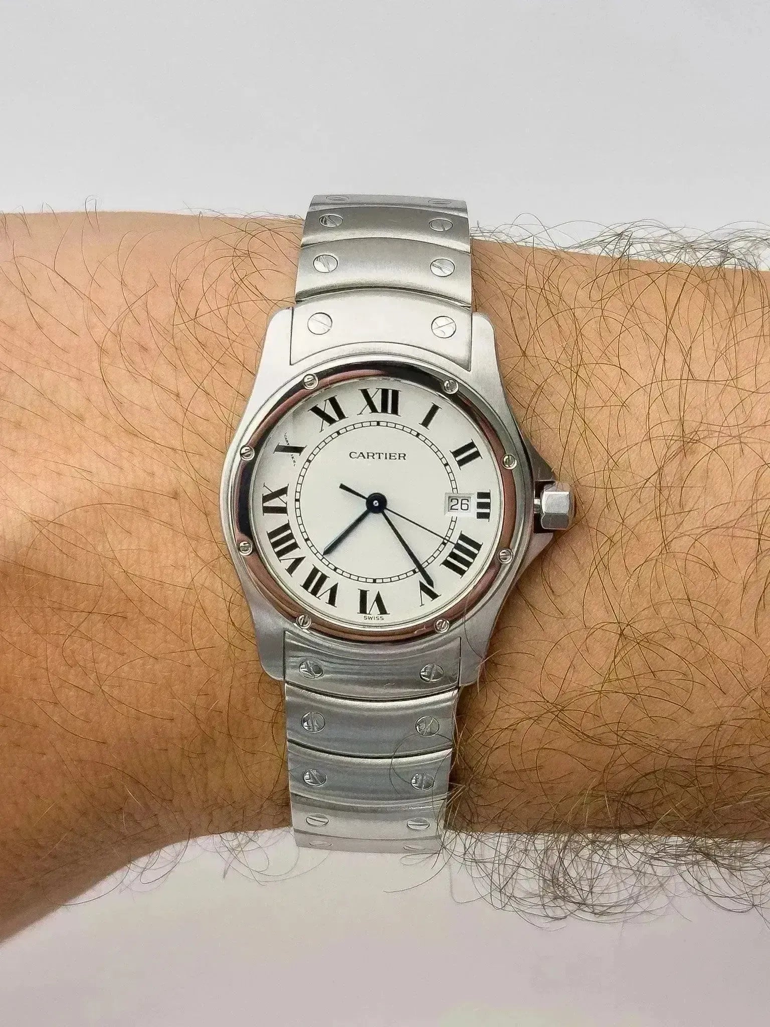 Cartier - Santos Ronde acier or - 2000s - Atelier Victor
