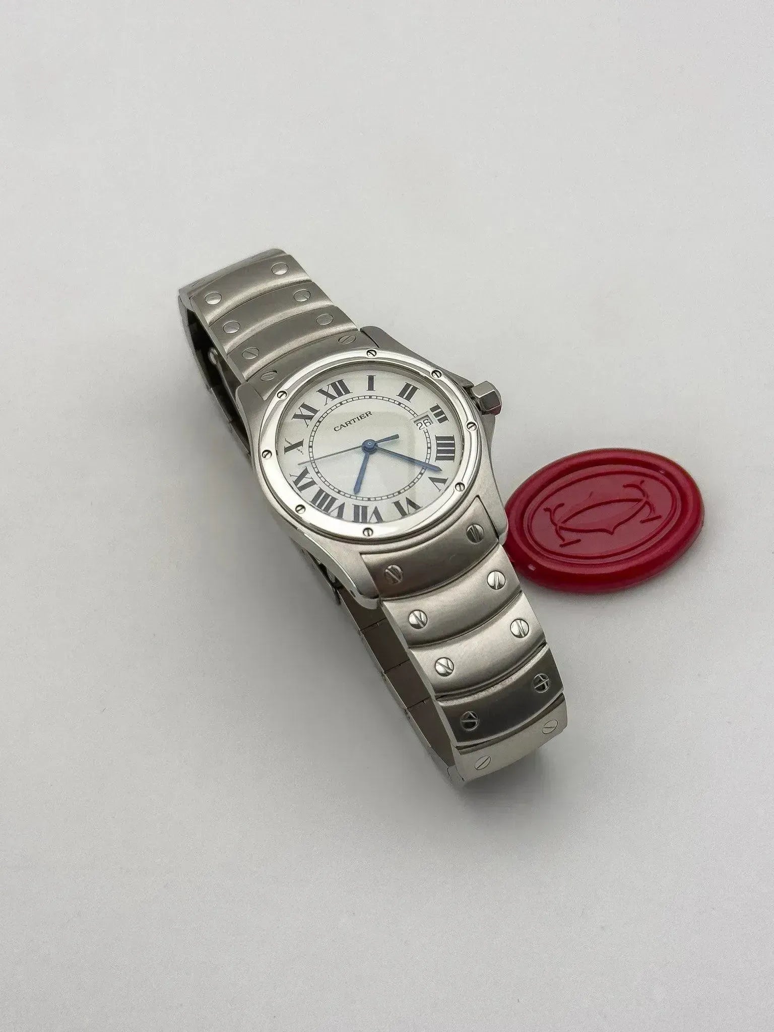 Cartier - Santos Ronde acier or - 2000s - Atelier Victor