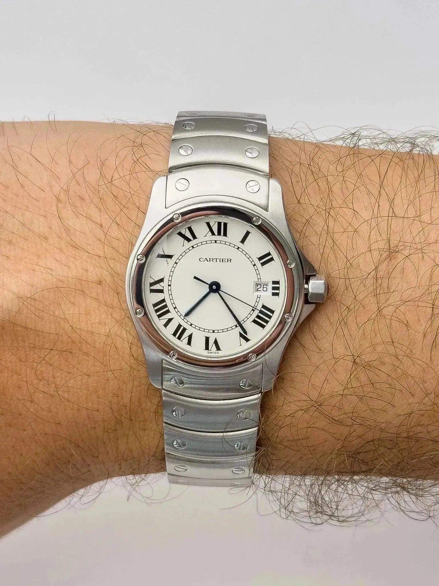 Cartier - Santos Ronde acier or - 2000s - Atelier Victor