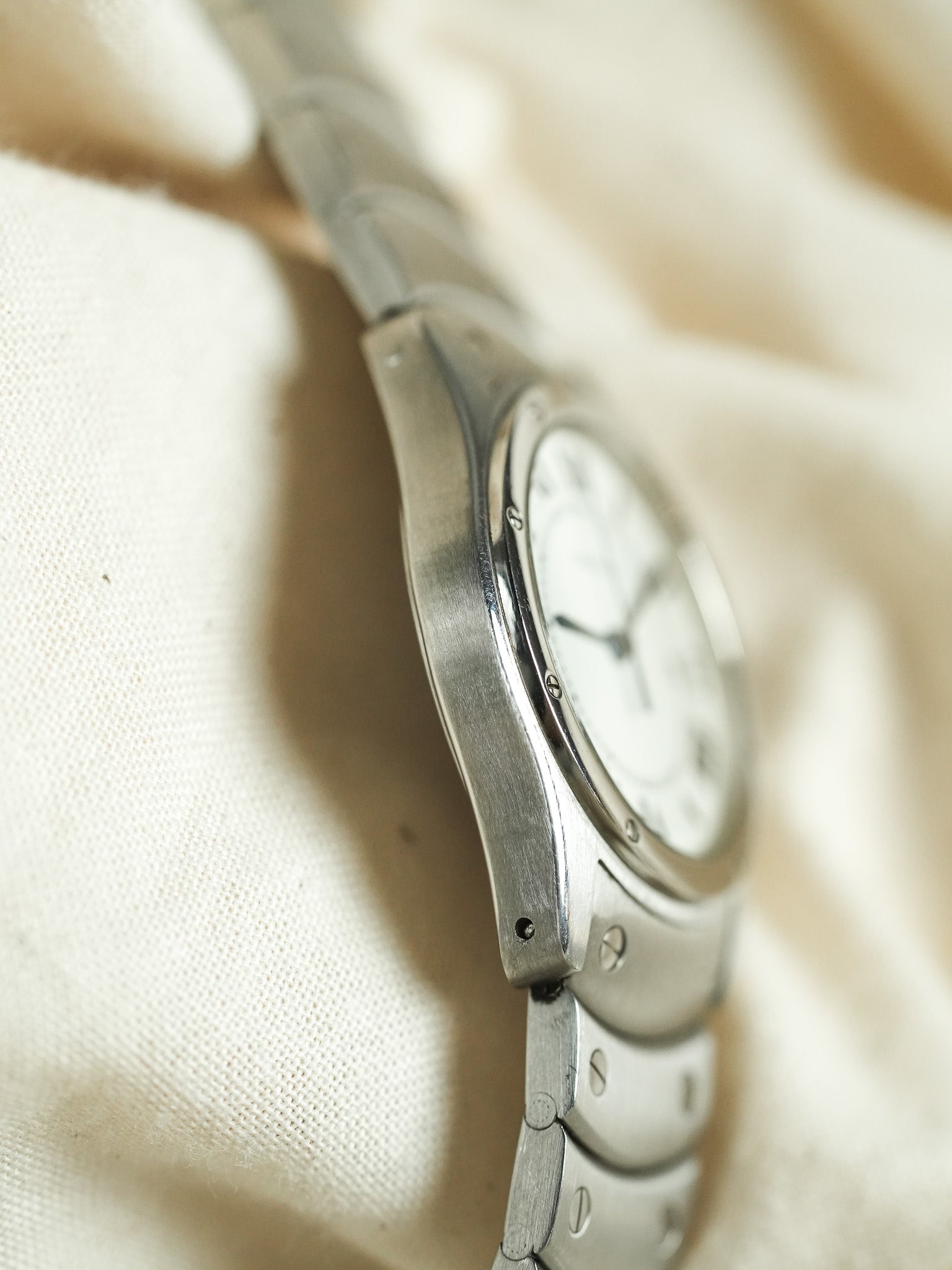 Cartier - Santos Ronde GM Acier référence 1561 - 1990s - Atelier Victor - Vintage Shop