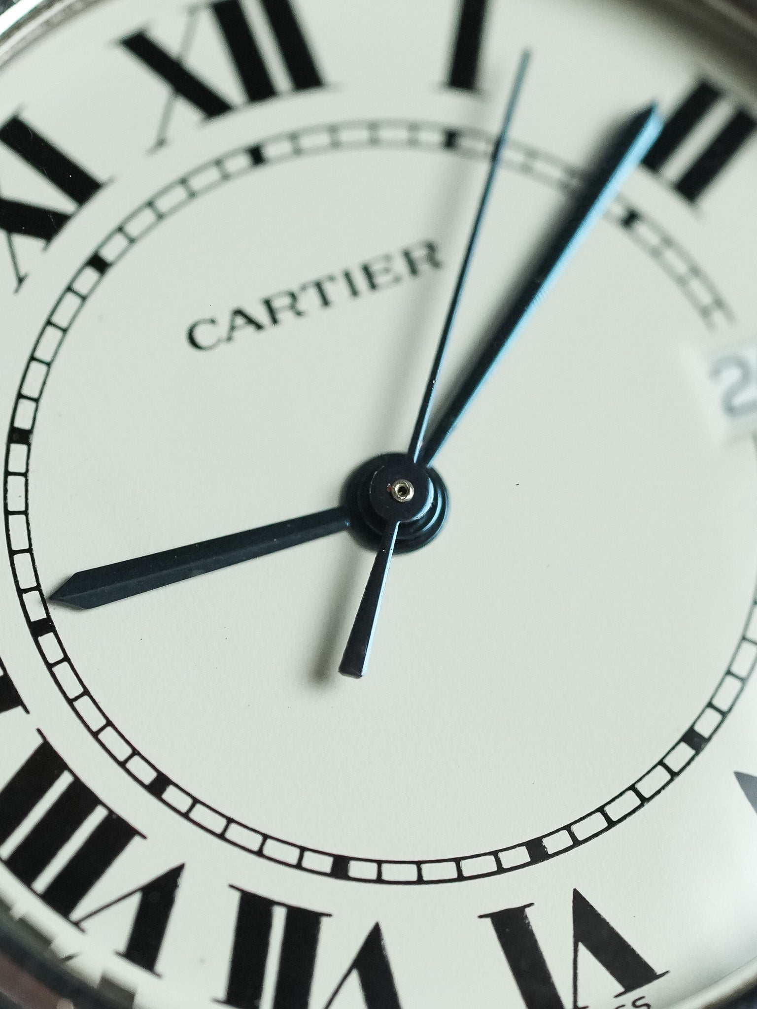 Cartier - Santos Ronde GM Acier référence 1561 - 1990s - Atelier Victor - Vintage Shop