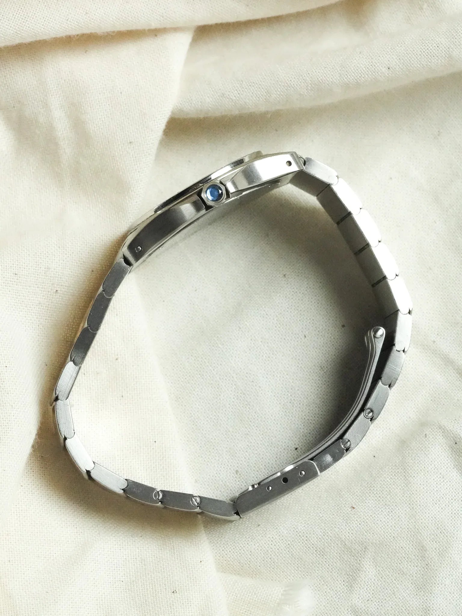 Cartier - Santos Ronde GM Acier référence 1561 - 1990s - Atelier Victor - Vintage Shop