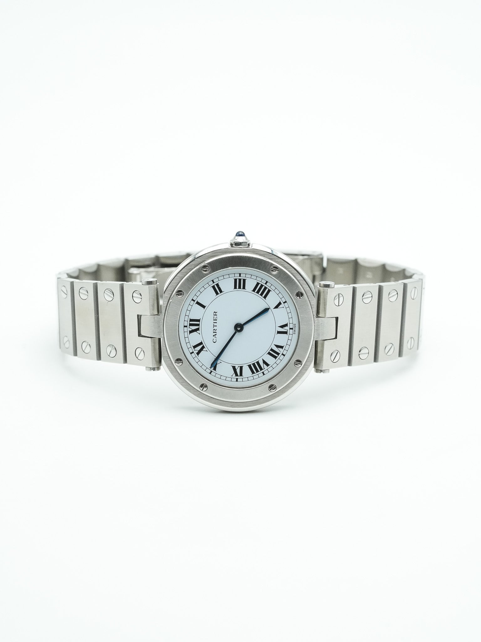 Cartier - Santos Vendome Ultra plate Acier - 1980s - Atelier Victor Paris - Vintage Watch Shop Dubai