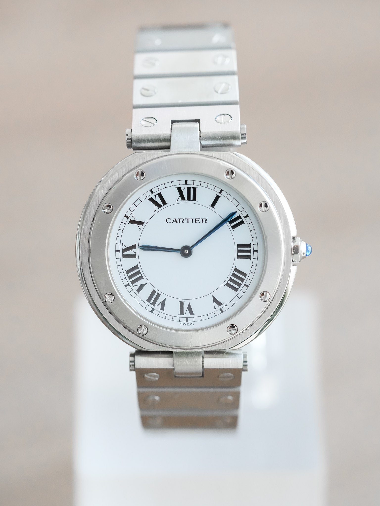 Cartier - Santos Vendome Ultra plate Acier - 1980s - Atelier Victor Paris - Vintage Watch Shop Dubai
