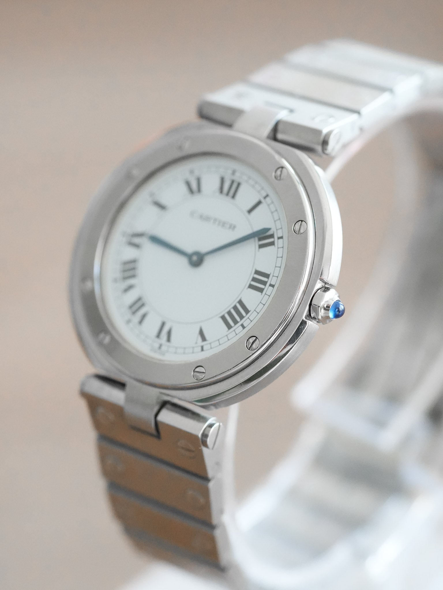 Cartier - Santos Vendome Ultra plate Acier - 1980s - Atelier Victor Paris - Vintage Watch Shop Dubai