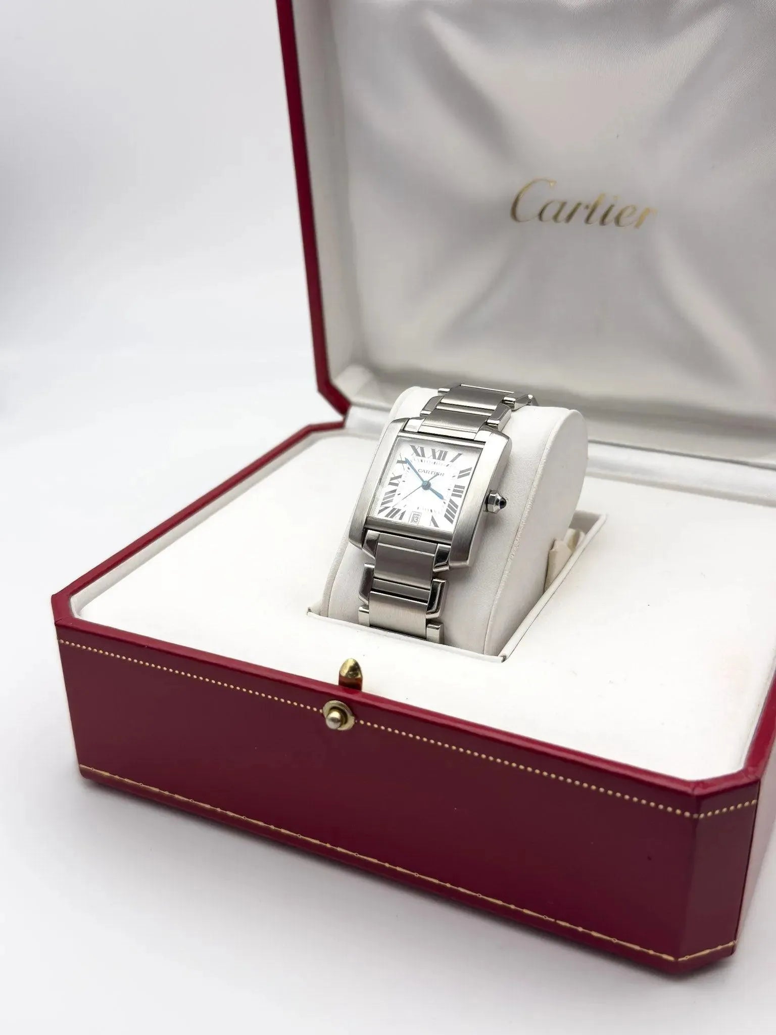 Cartier - Tank Française LM Auto - boîte - 2000S - Atelier Victor - Vintage Shop