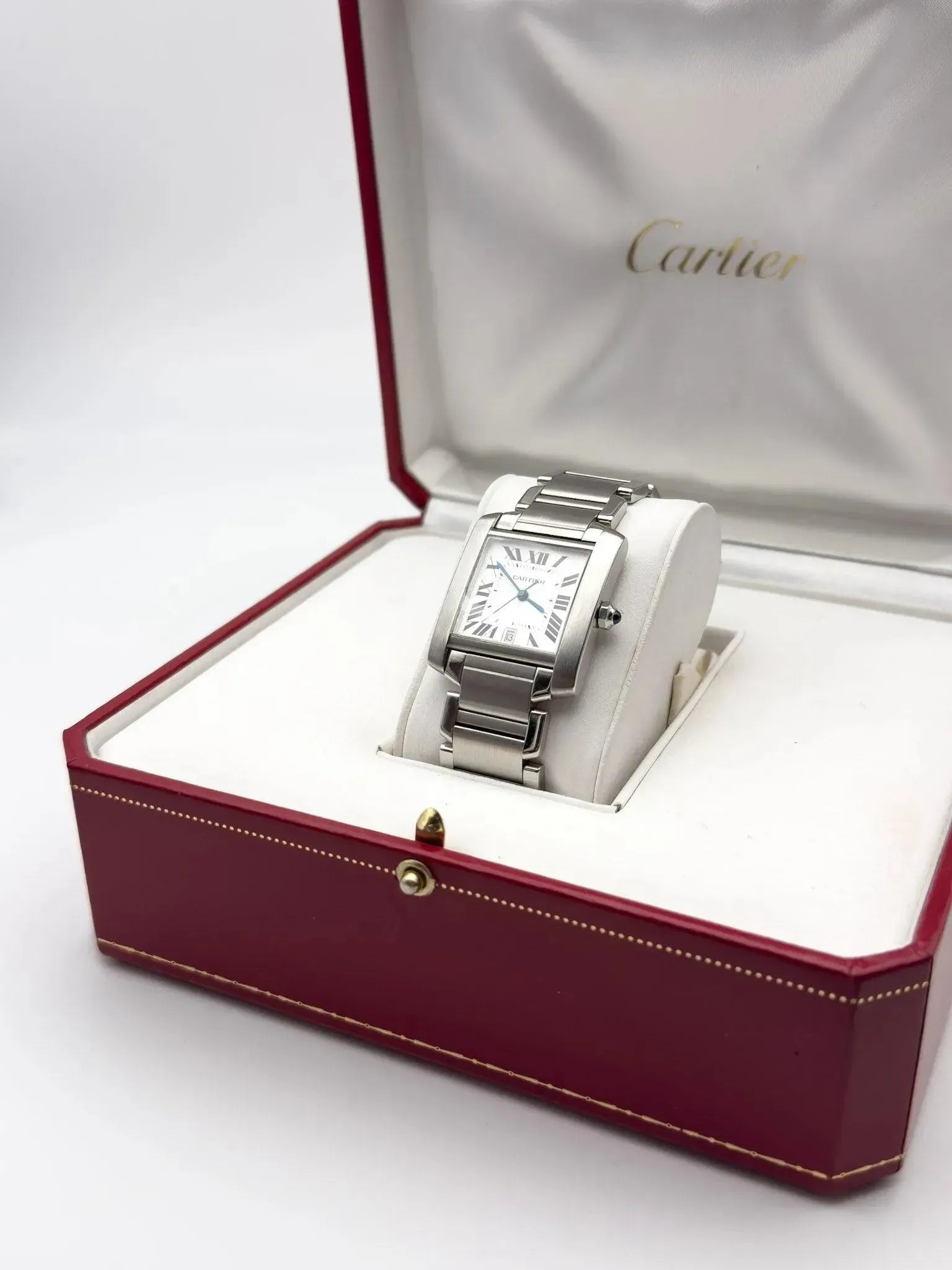 Cartier - Tank Française LM Auto - boîte - 2000S - Atelier Victor - Vintage Shop