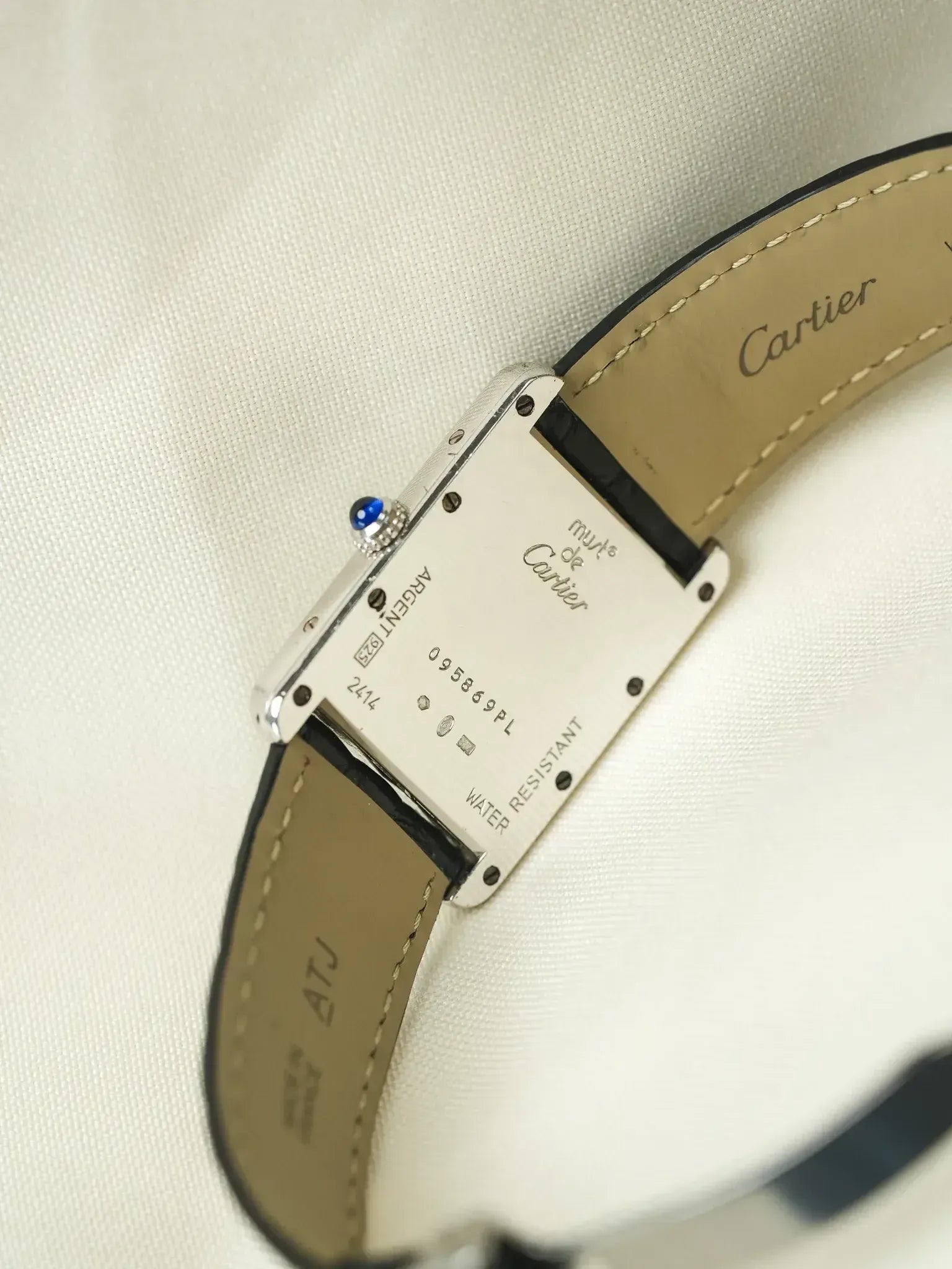 Cartier - Tank Must 2414 Argent massif avec boucle déployante - 1990s - Atelier Victor